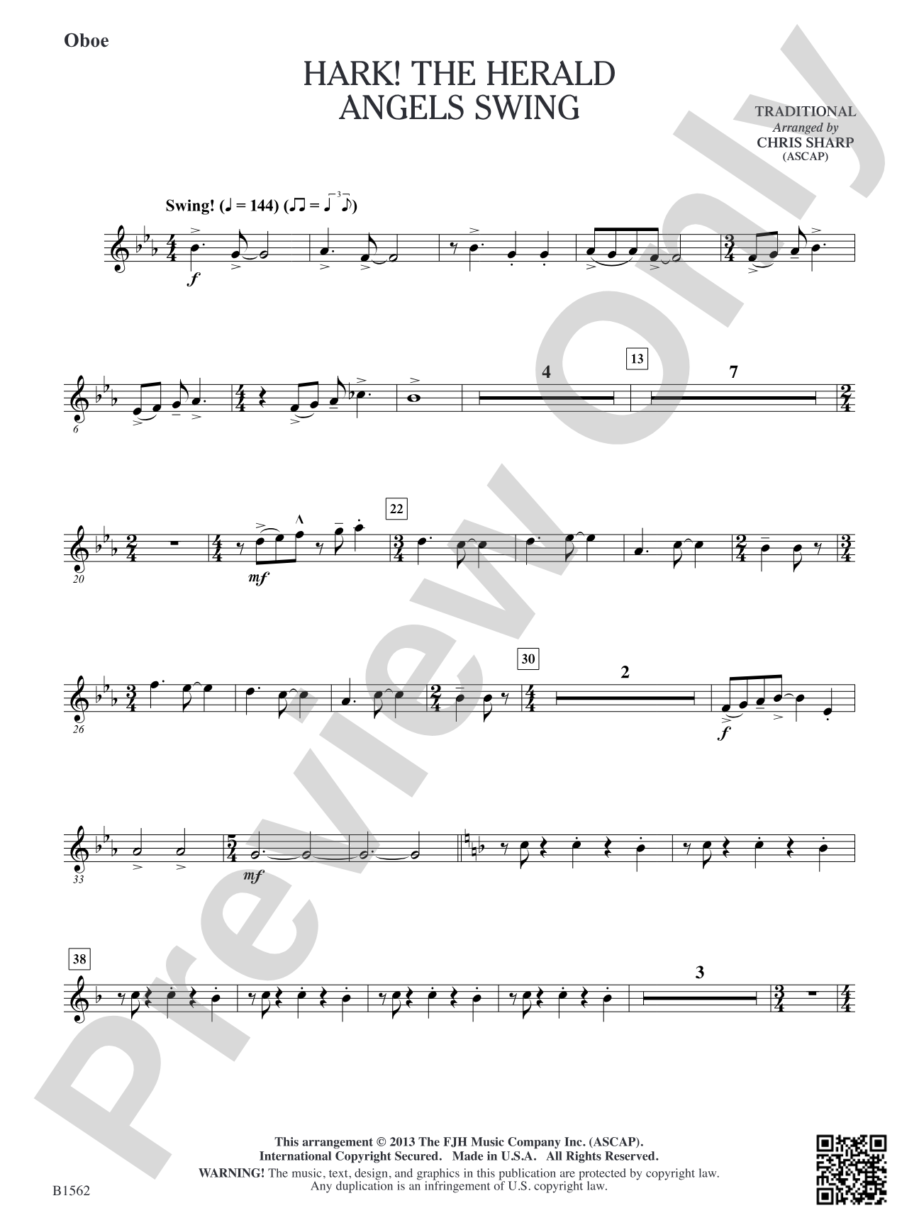 Hark! The Herald Angels Swing: Oboe