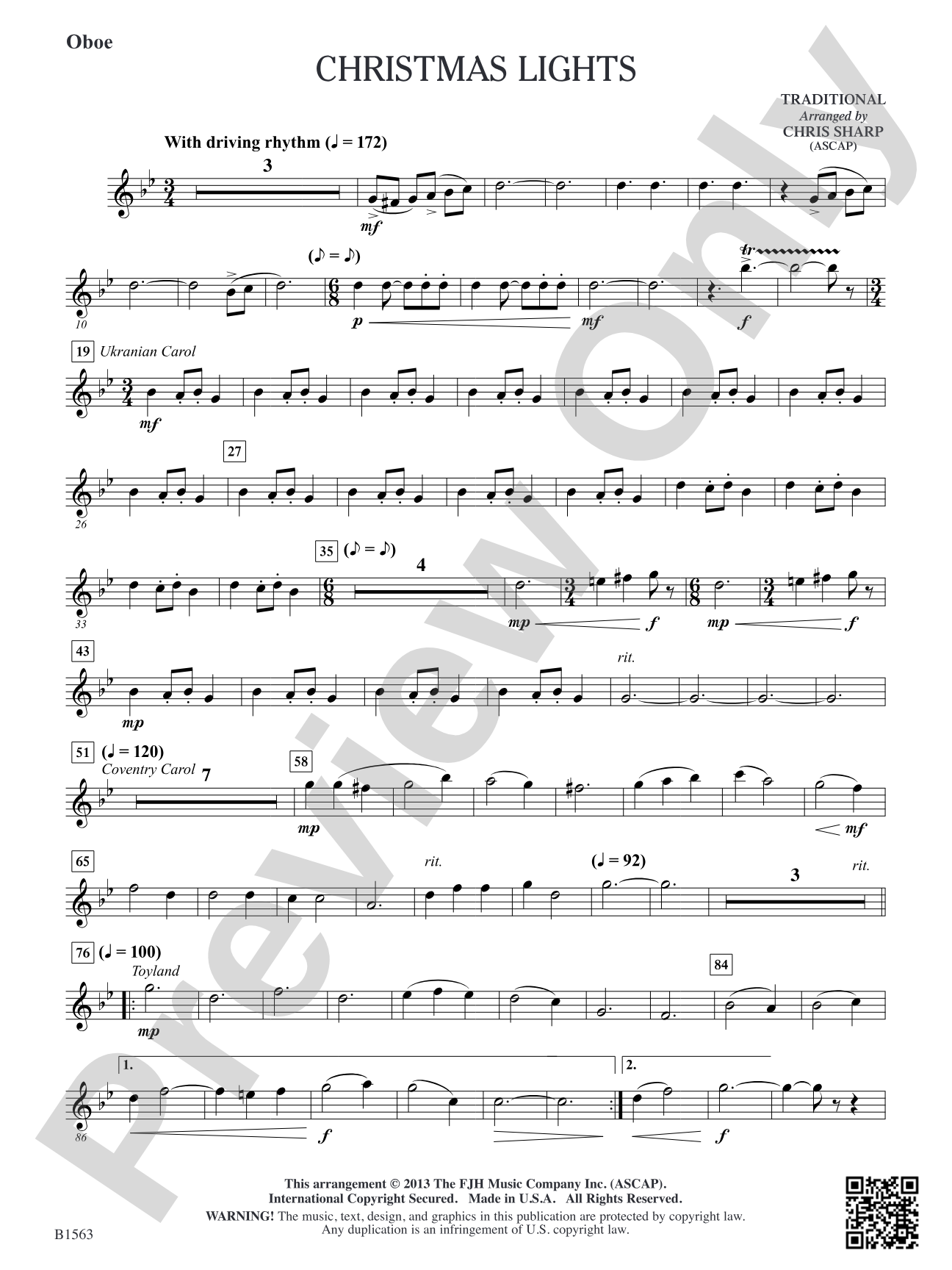 Christmas Lights: Oboe