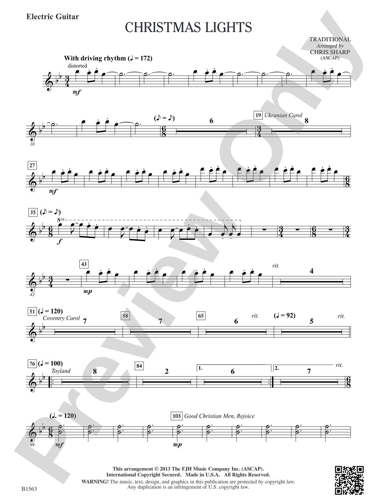 Christmas Lights: Electric Guitar (opt.)