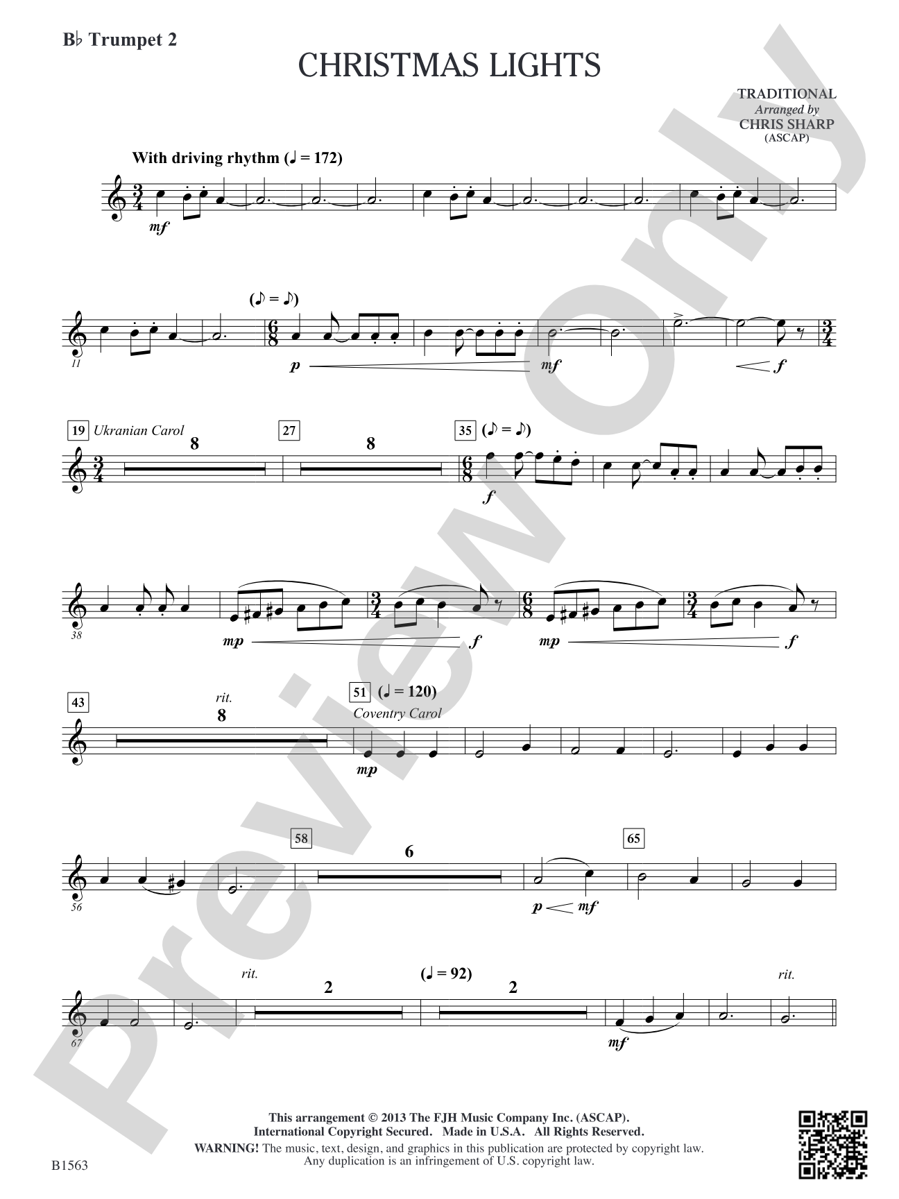 Christmas Lights: B-flat Trumpet 2