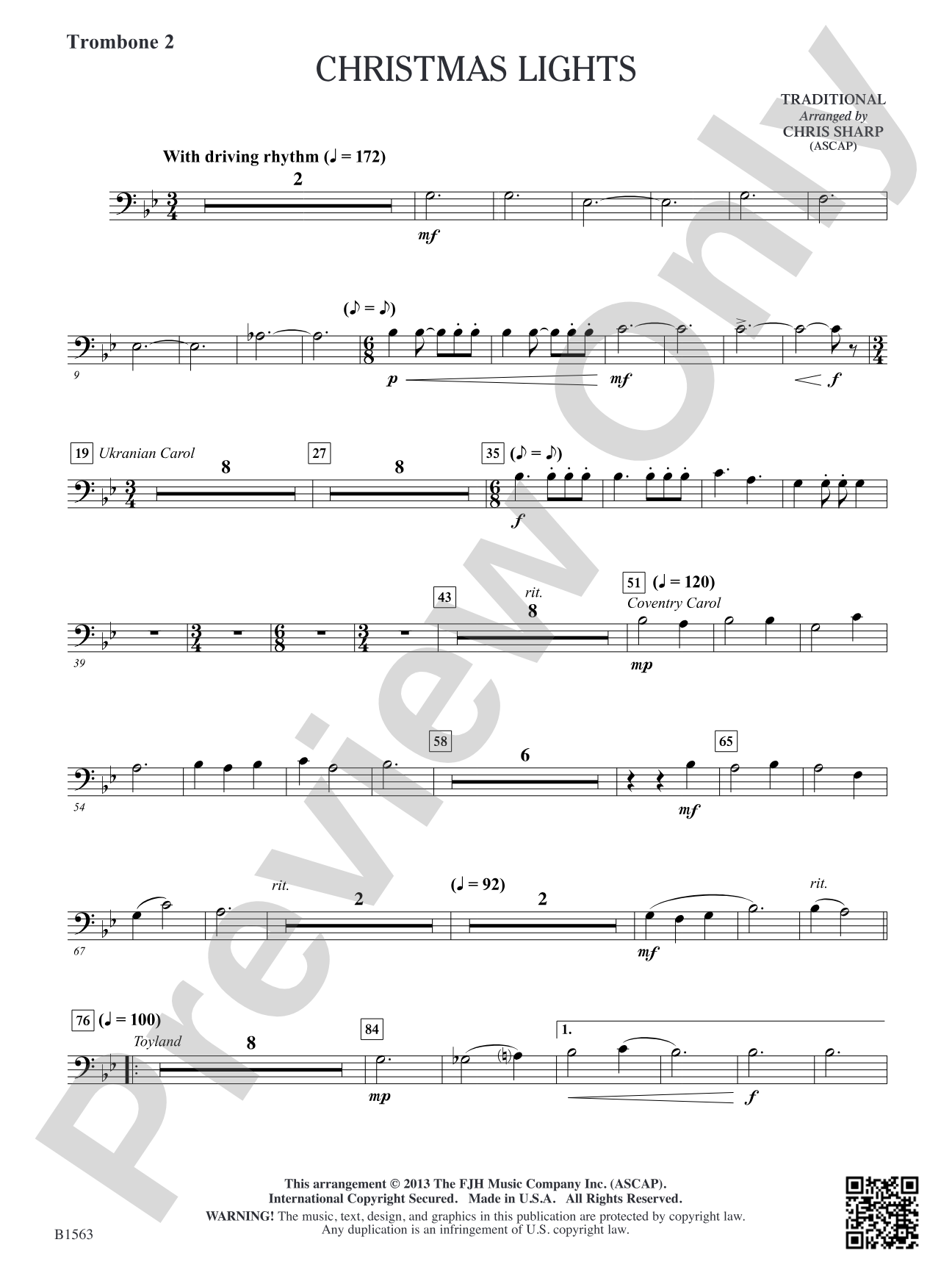 Christmas Lights: Trombone 2