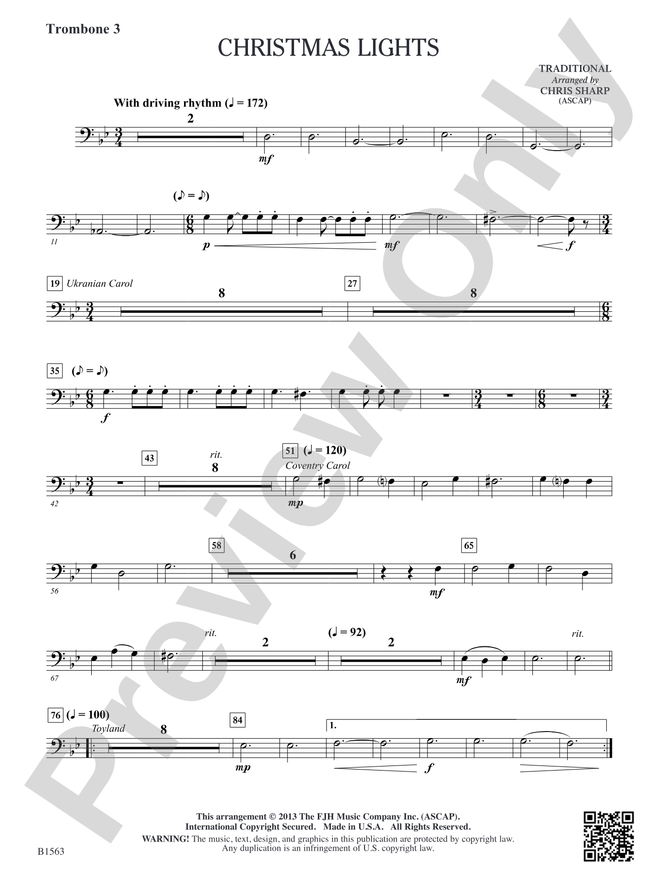 Christmas Lights: Trombone 3