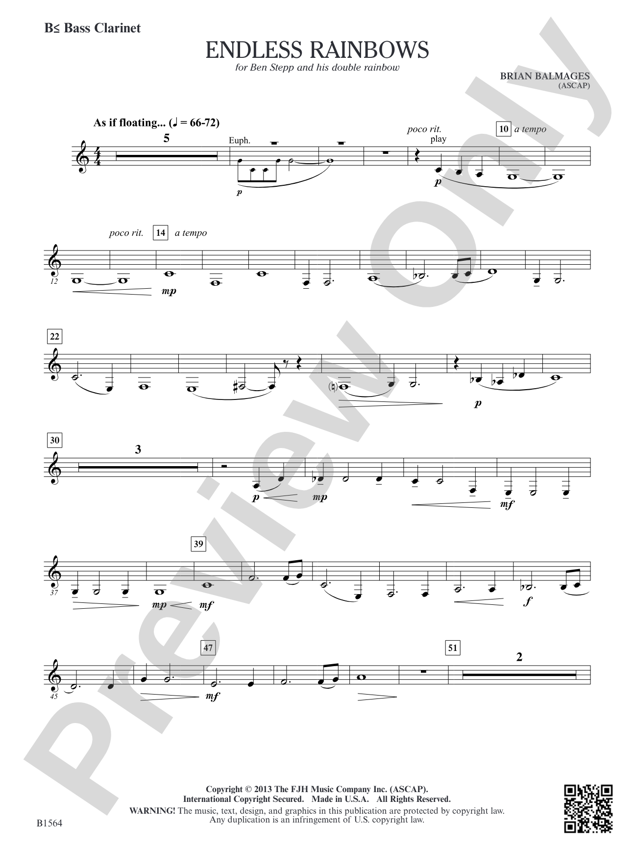 Endless Rainbows: B-flat Bass Clarinet