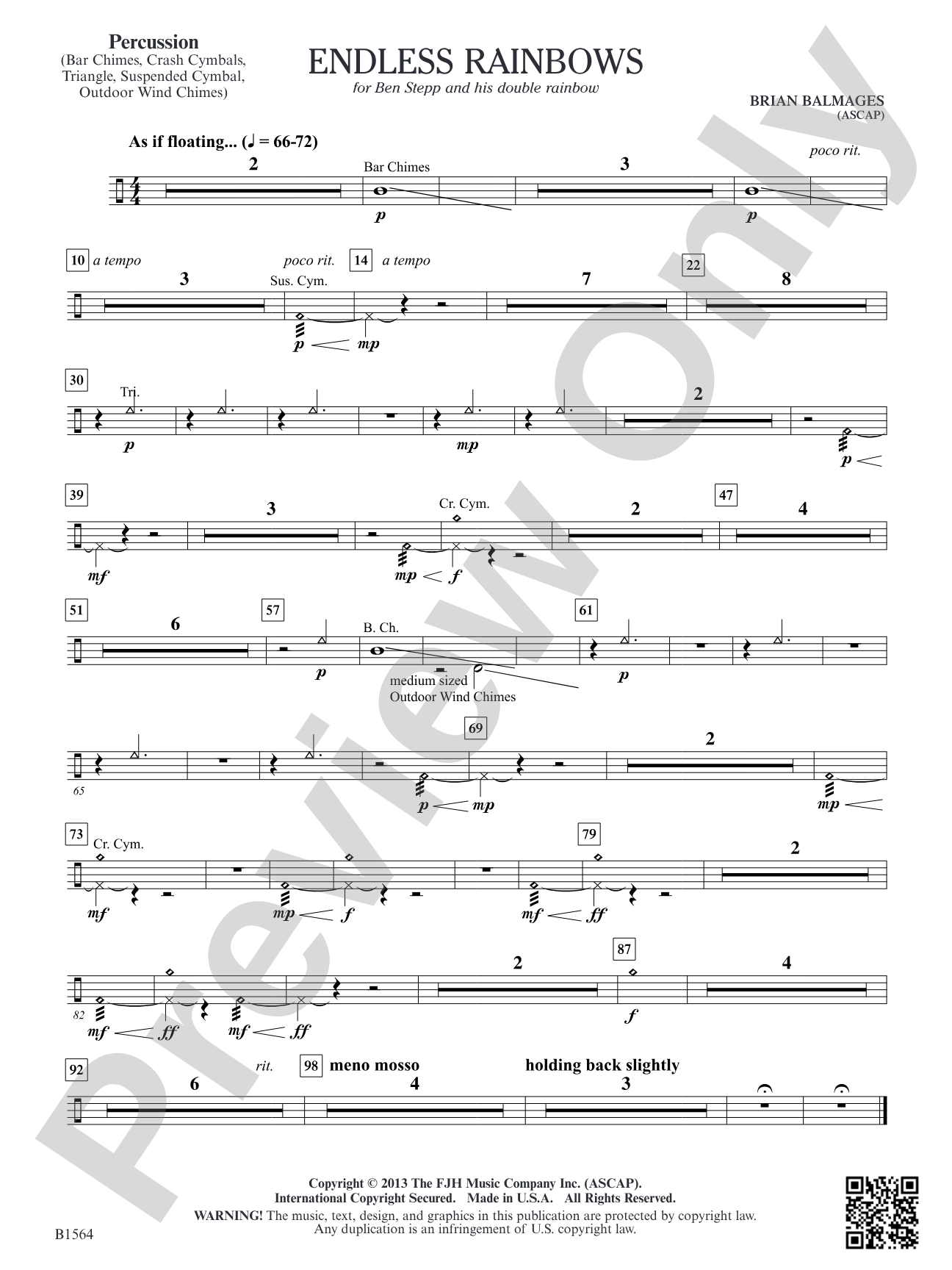 Endless Rainbows: Percussion