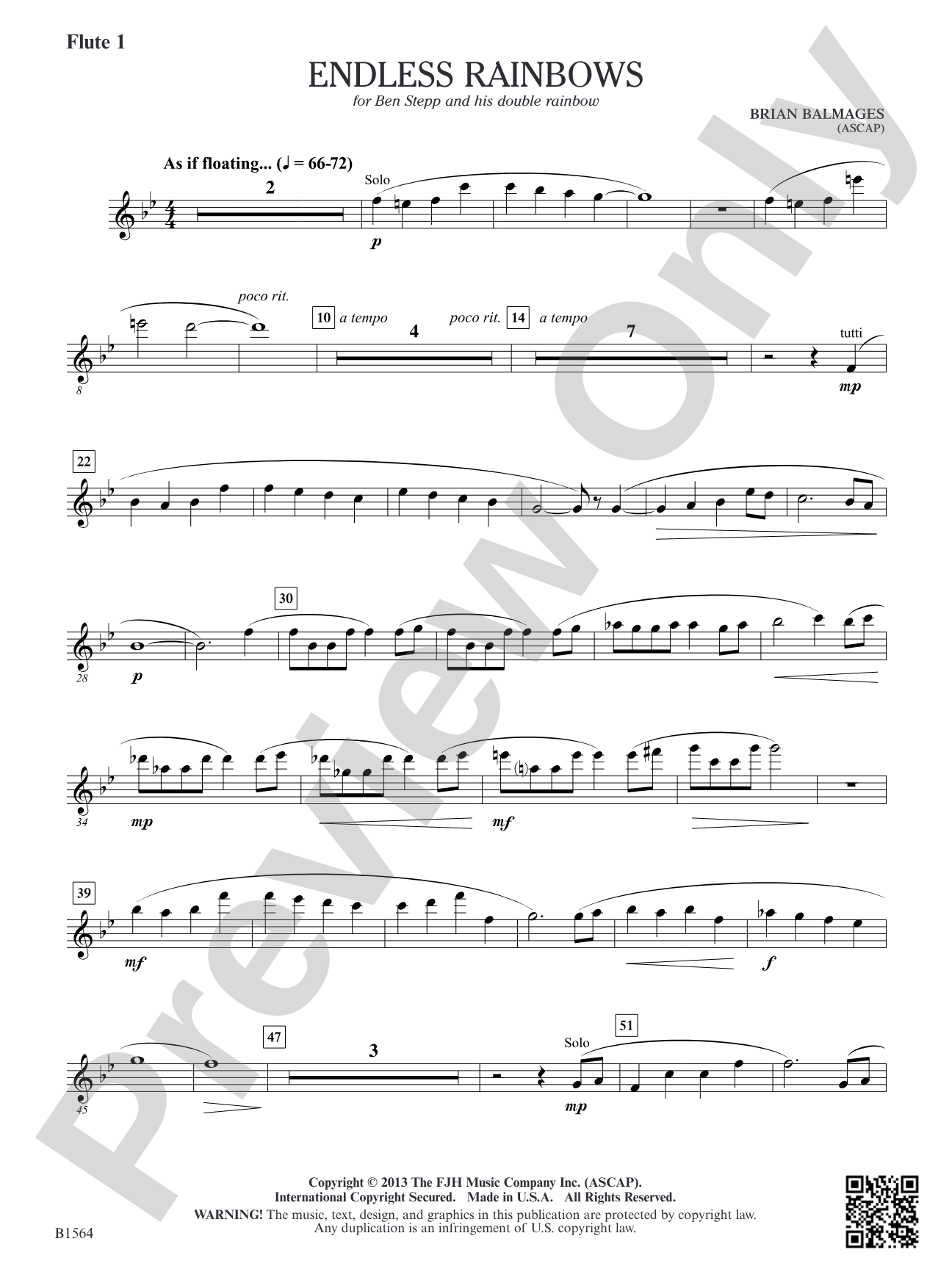 Endless Rainbows: Flute 1