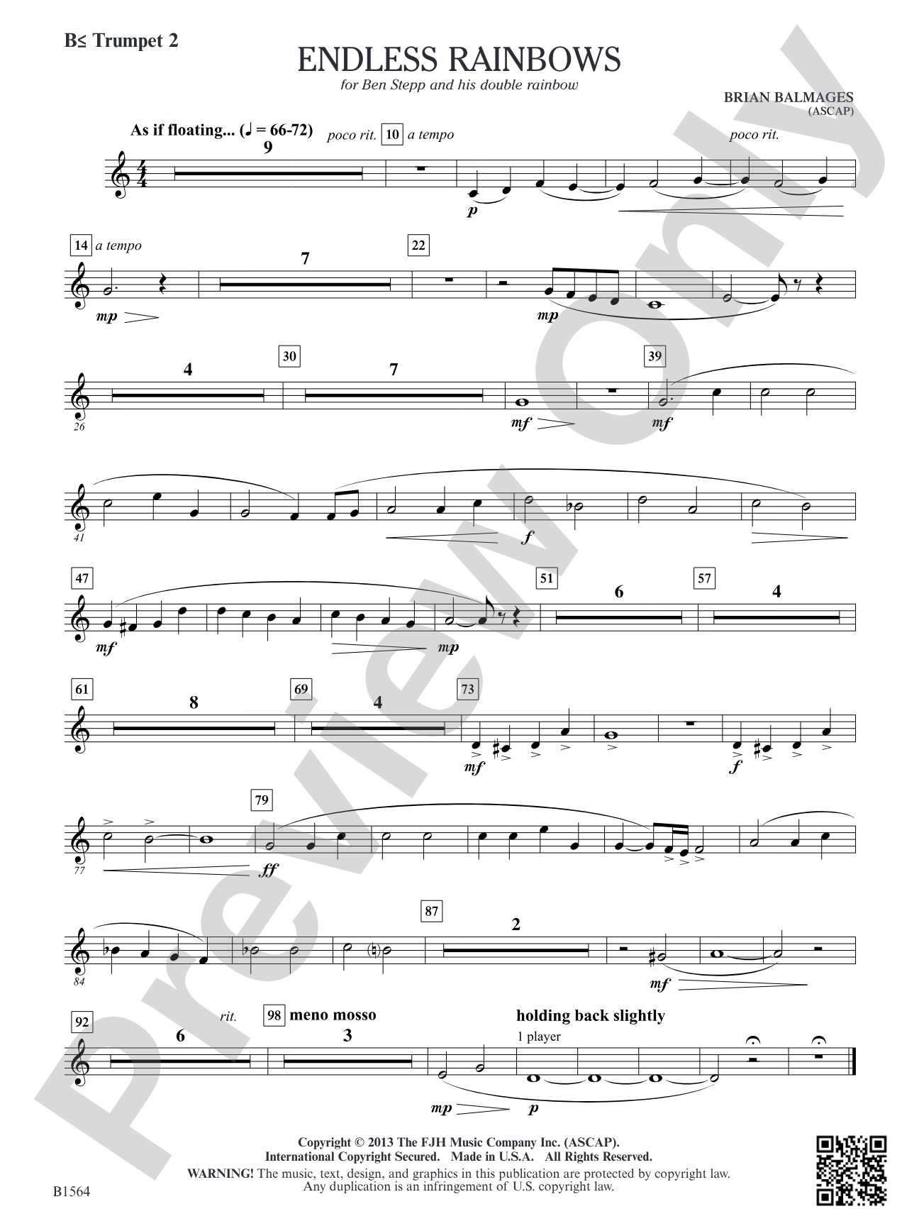 Endless Rainbows: B-flat Trumpet 2