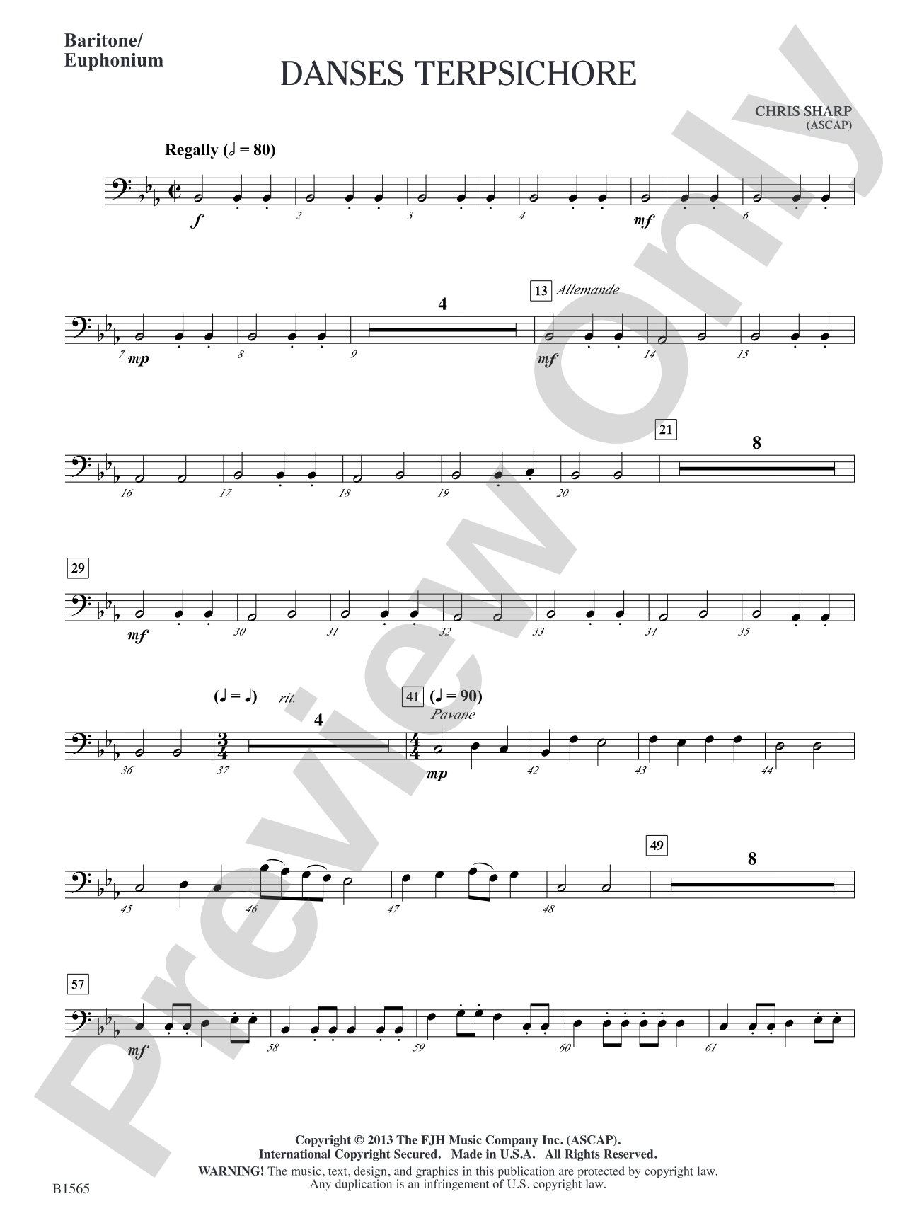 Danses Terpsichore: Baritone/Euphonium