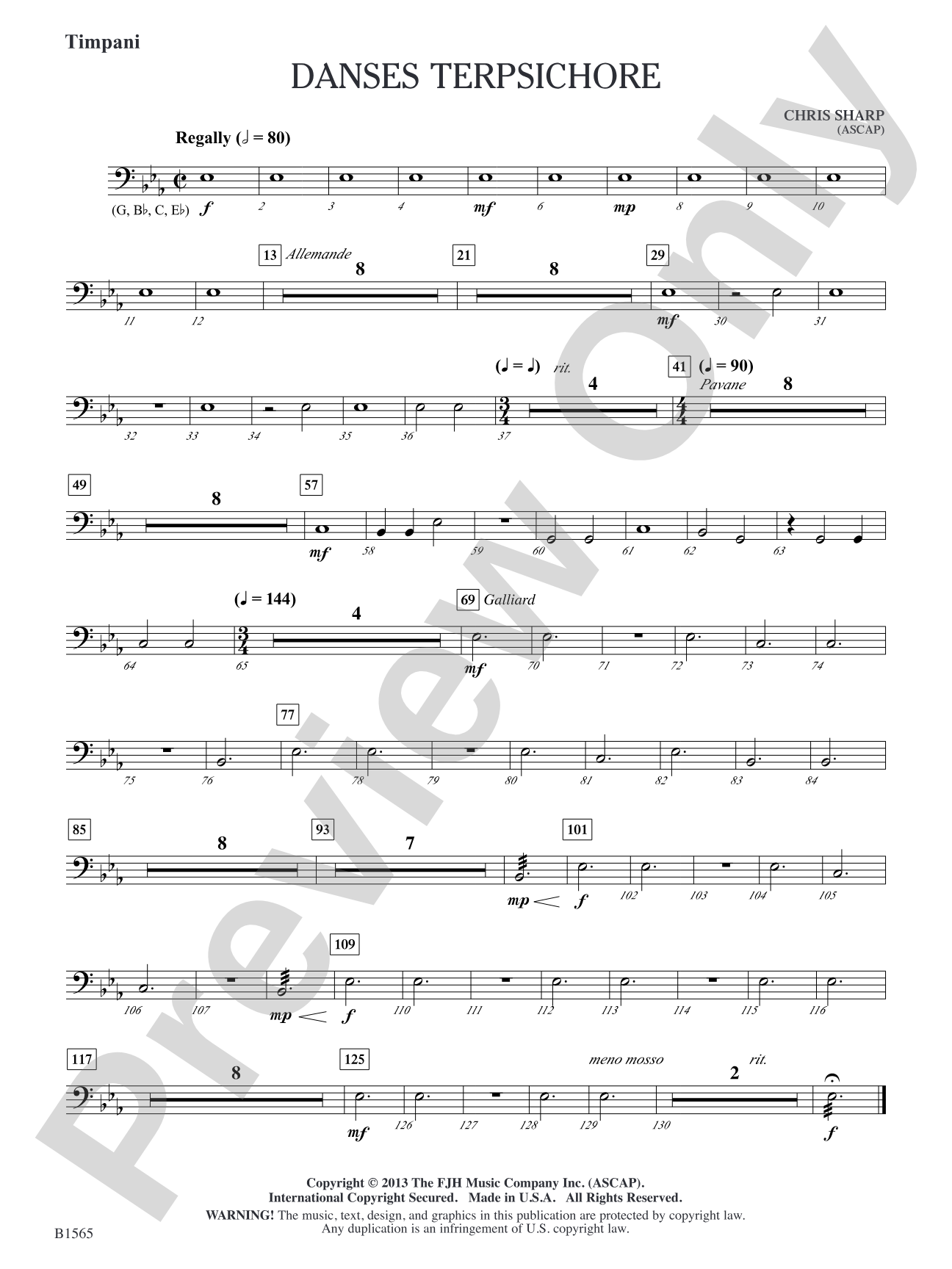 Danses Terpsichore: Timpani
