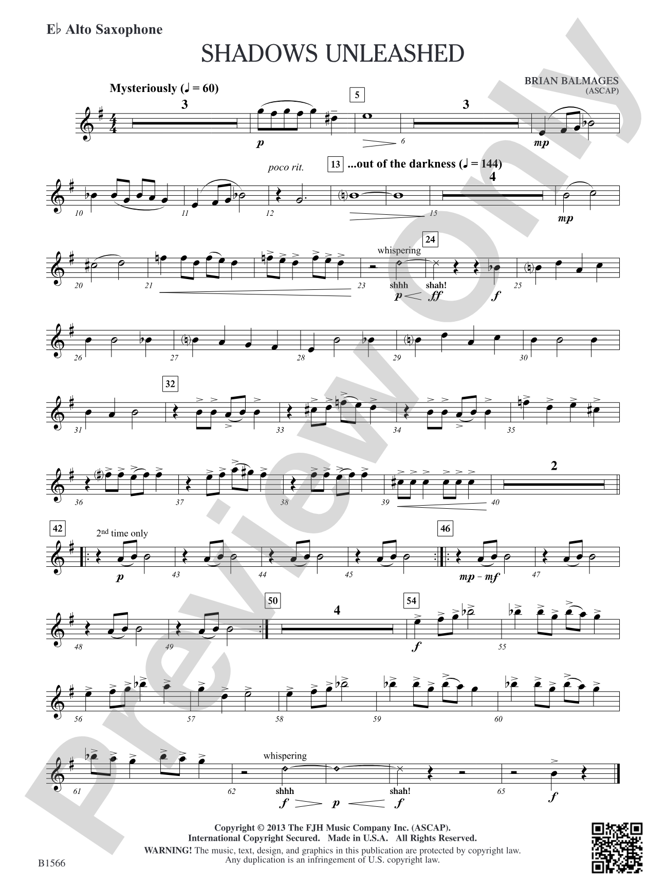 Shadows Unleashed: E-flat Alto Saxophone