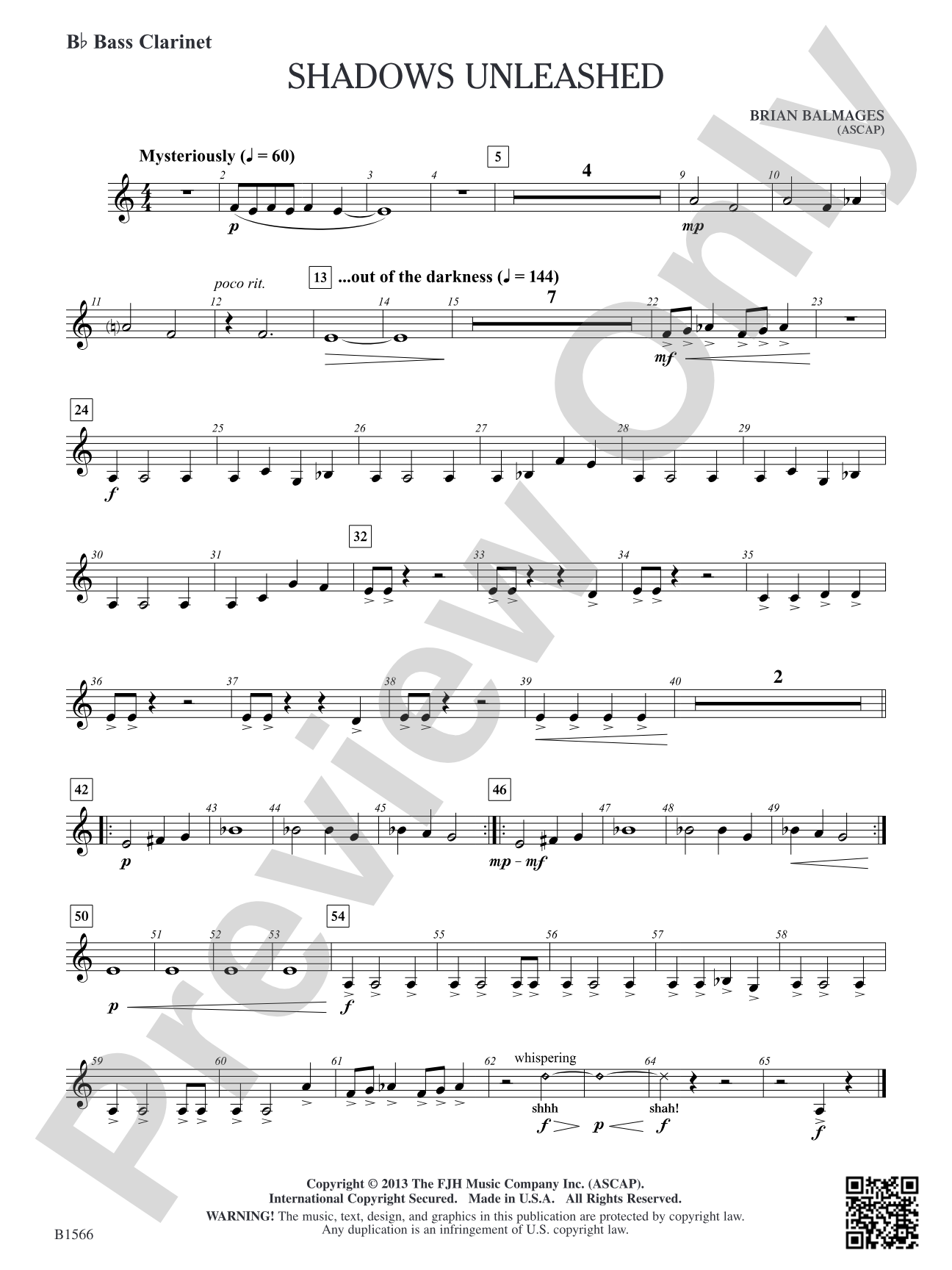 Shadows Unleashed: B-flat Bass Clarinet