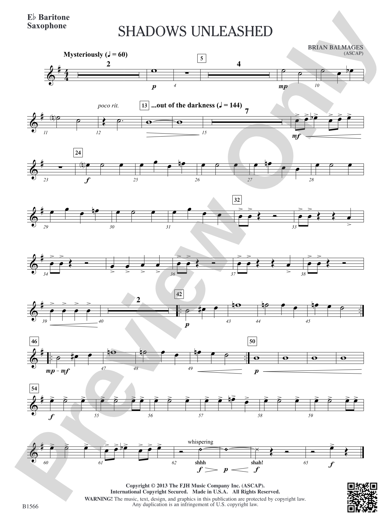 Shadows Unleashed: E-flat Baritone Saxophone