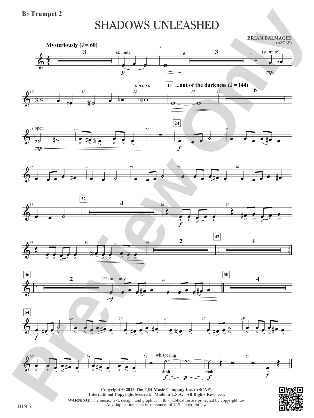Shadows Unleashed: B-flat Trumpet 2