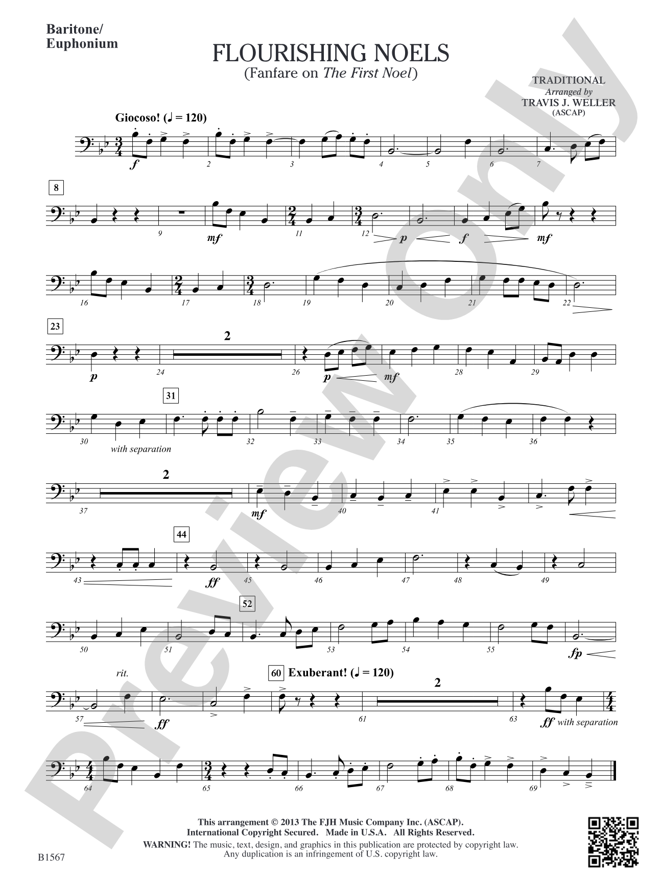 Flourishing Noels (Fanfare on The First Noel): Baritone/Euphonium
