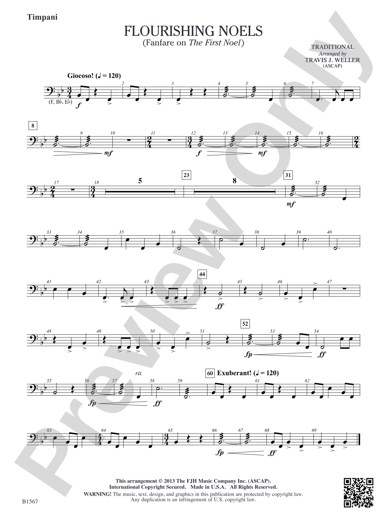 Flourishing Noels (Fanfare on The First Noel): Timpani