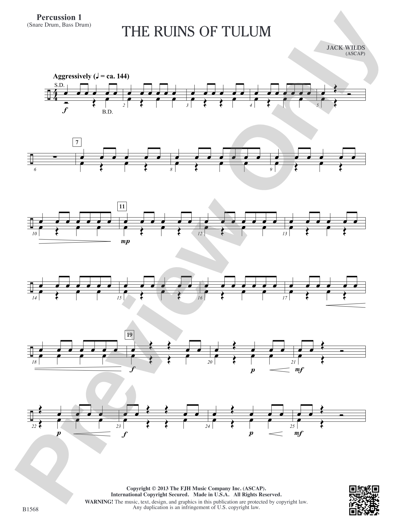 The Ruins of Tulum: Percussion 1