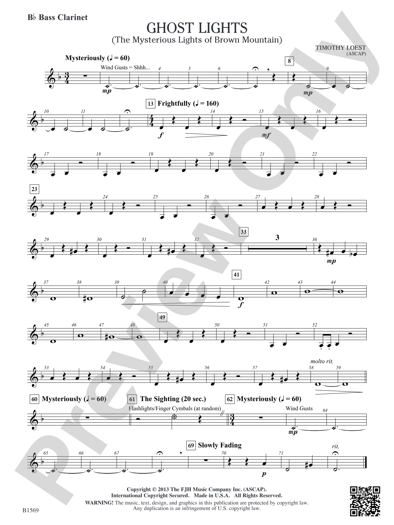 Ghost Lights: B-flat Bass Clarinet
