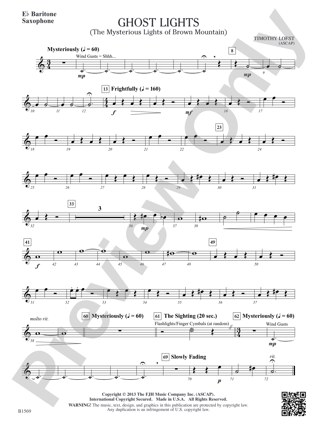 Ghost Lights: E-flat Baritone Saxophone