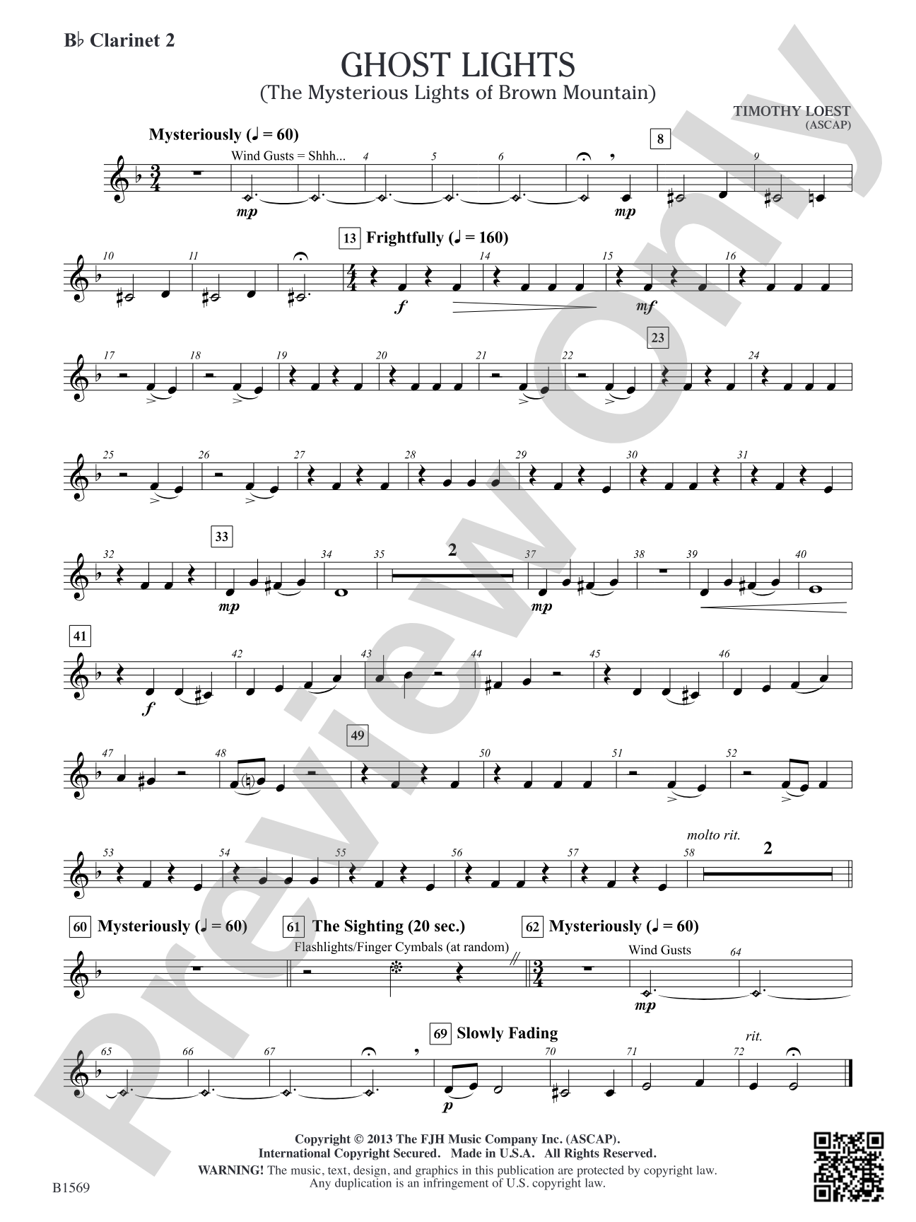 Ghost Lights: B-flat Clarinet 2