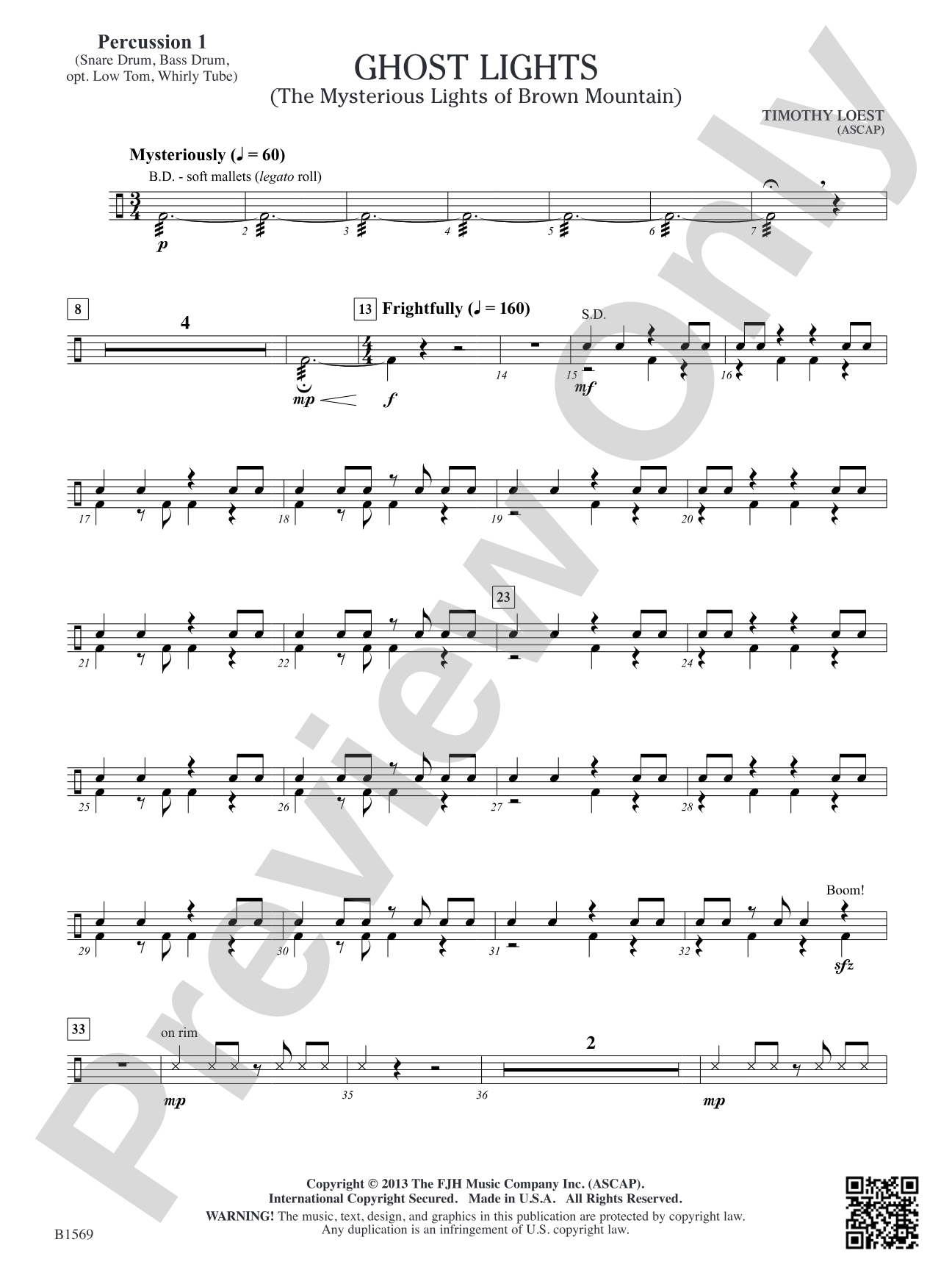 Ghost Lights: Percussion 1