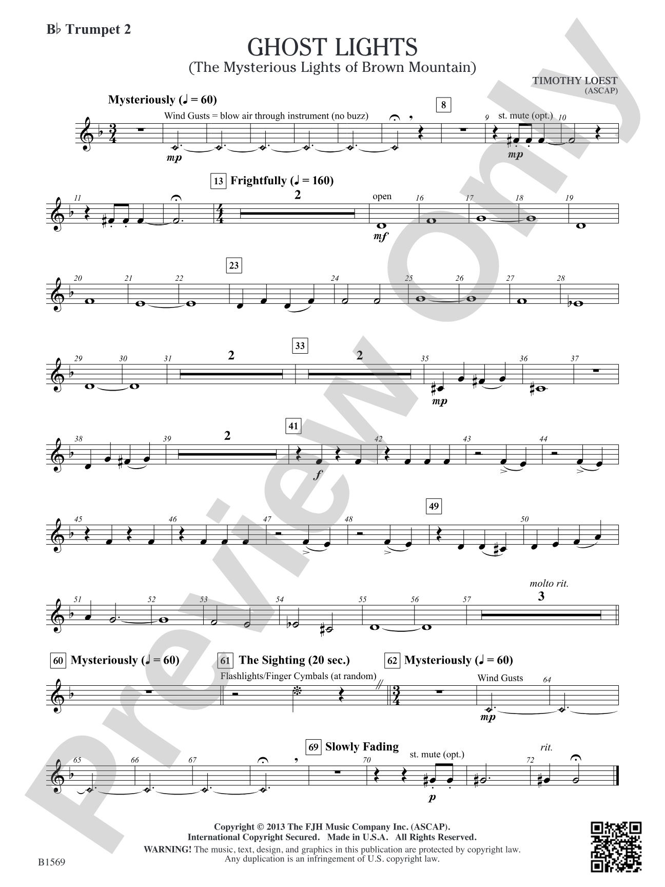 Ghost Lights: B-flat Trumpet 2