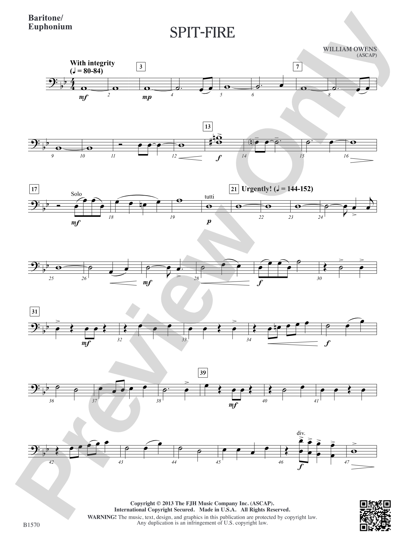 Spit-Fire: Baritone/Euphonium