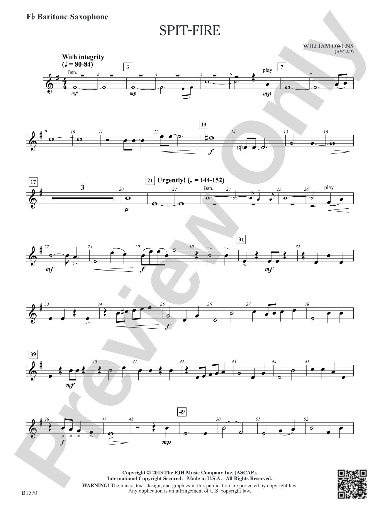 Spit-Fire: E-flat Baritone Saxophone