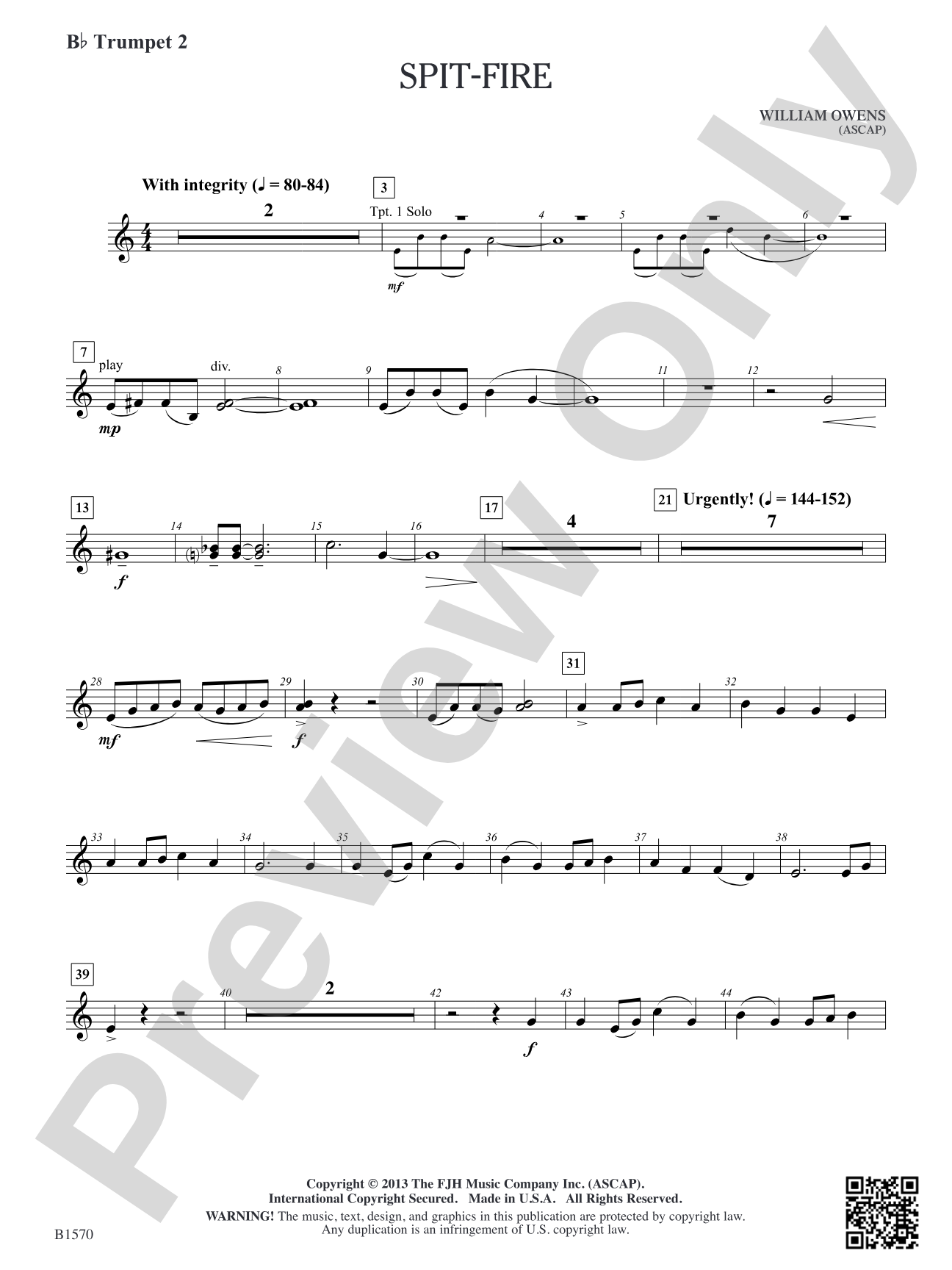 Spit-Fire: B-flat Trumpet 2