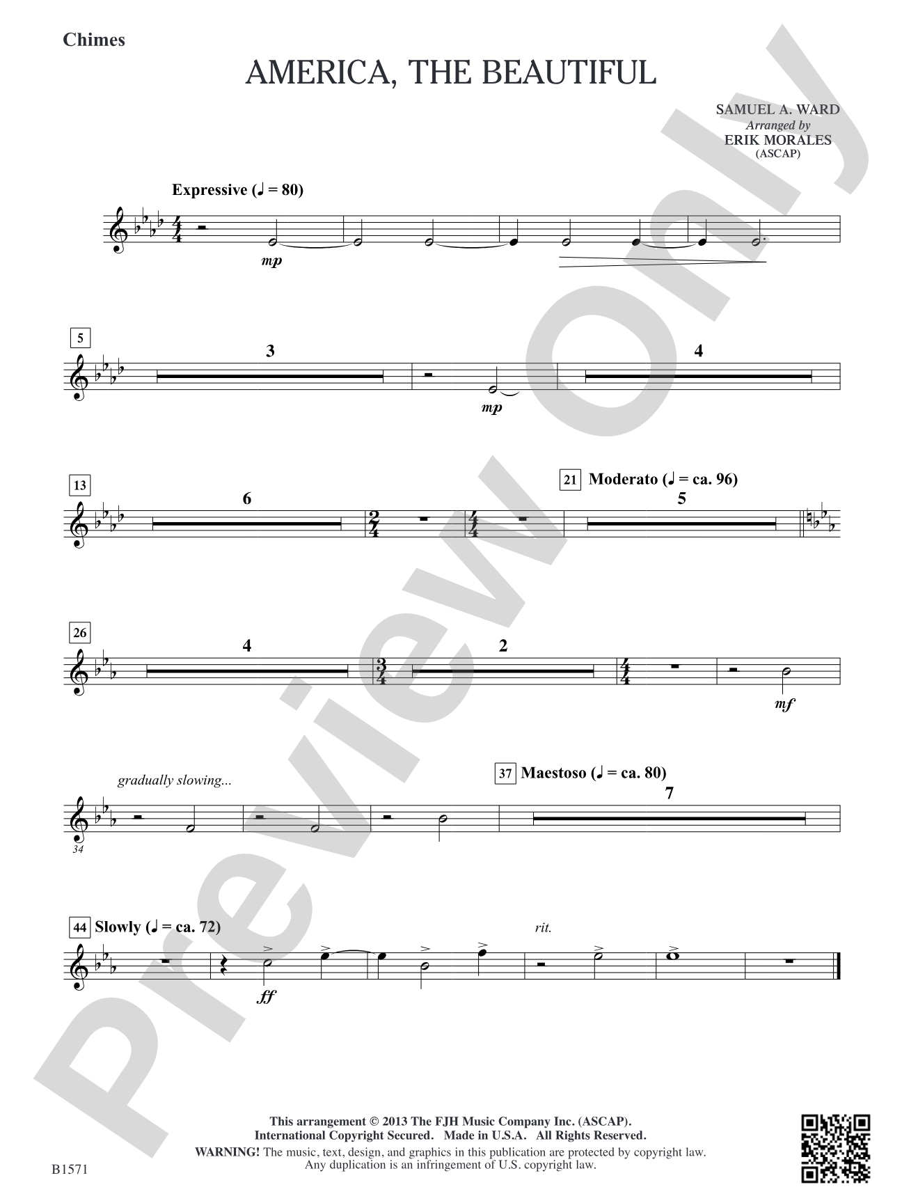 America, The Beautiful: Chimes
