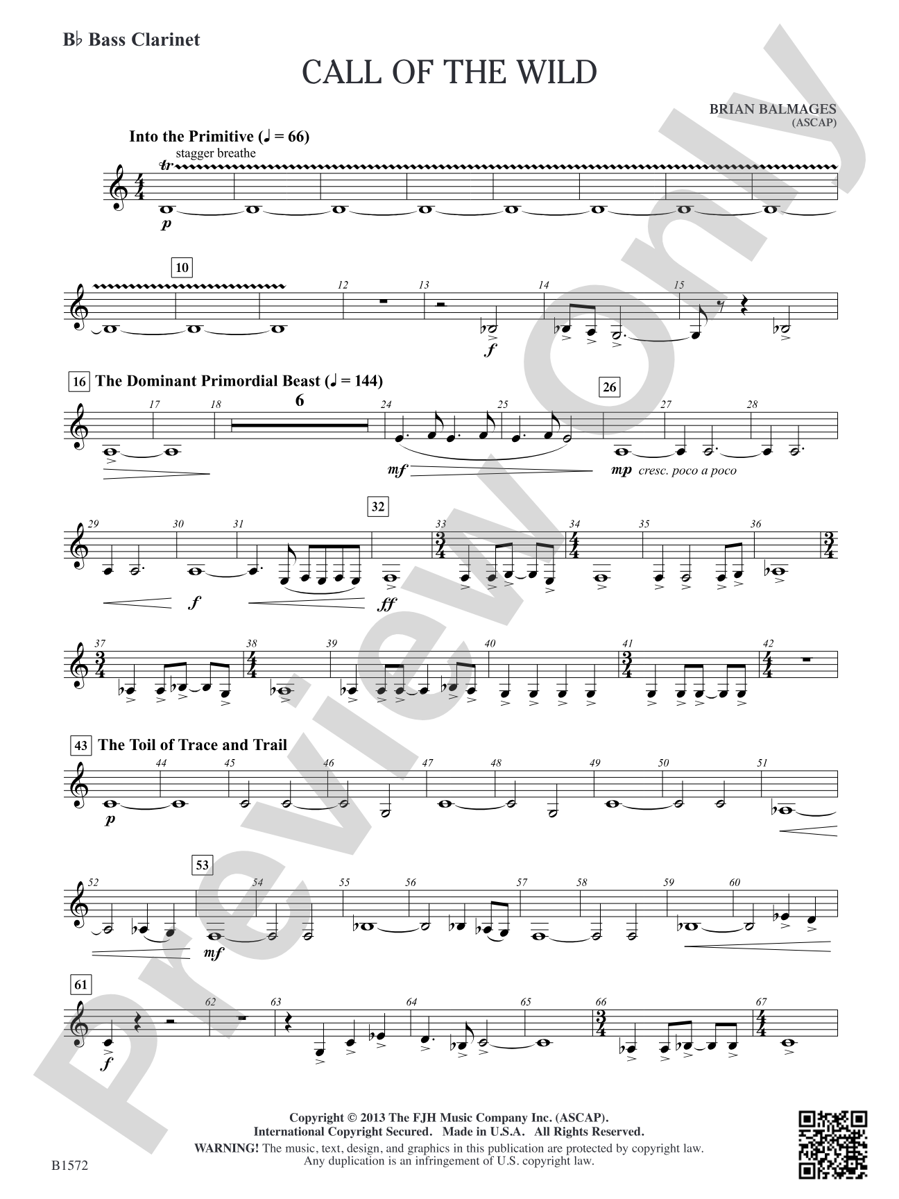 Call of the Wild: B-flat Bass Clarinet