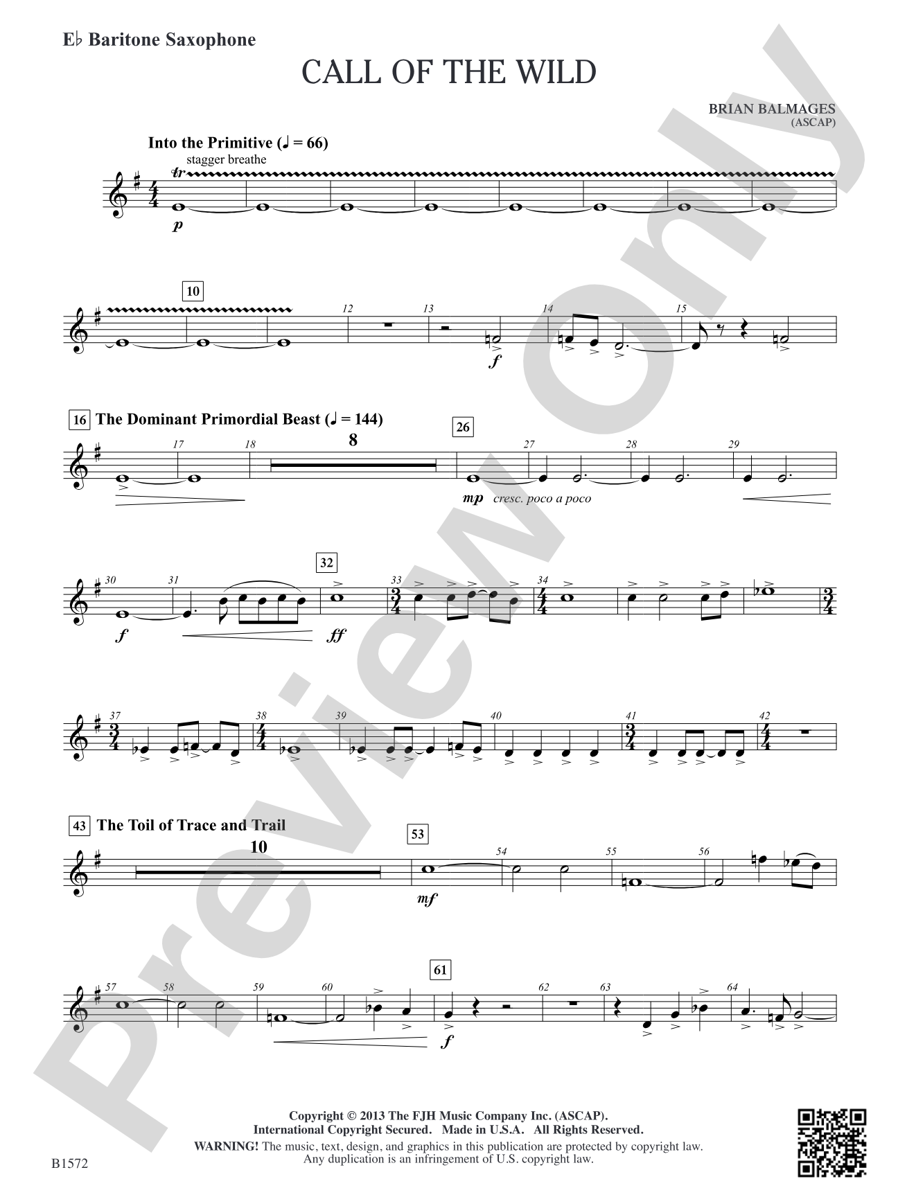 Call of the Wild: E-flat Baritone Saxophone