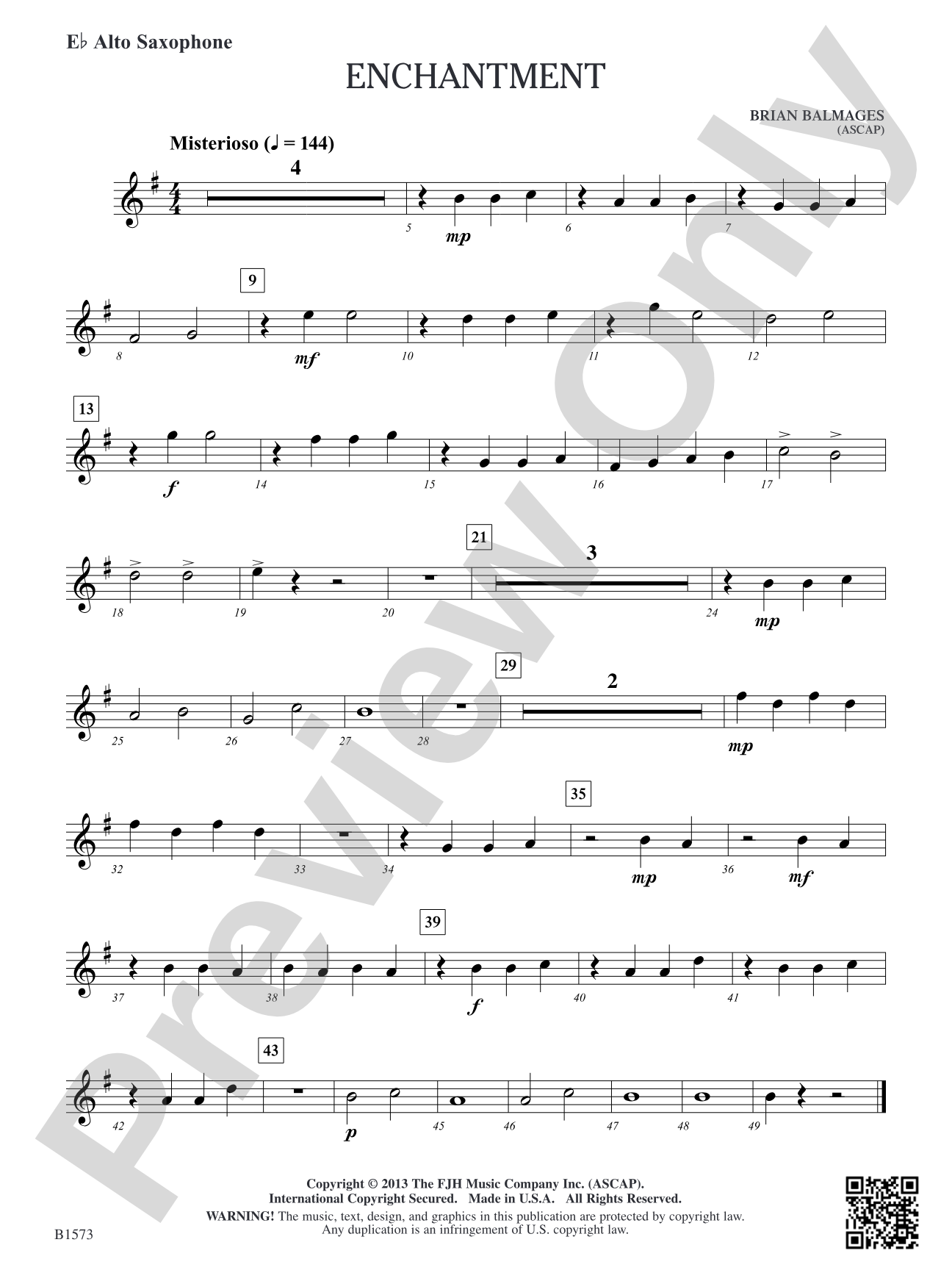 Enchantment: E-flat Alto Saxophone