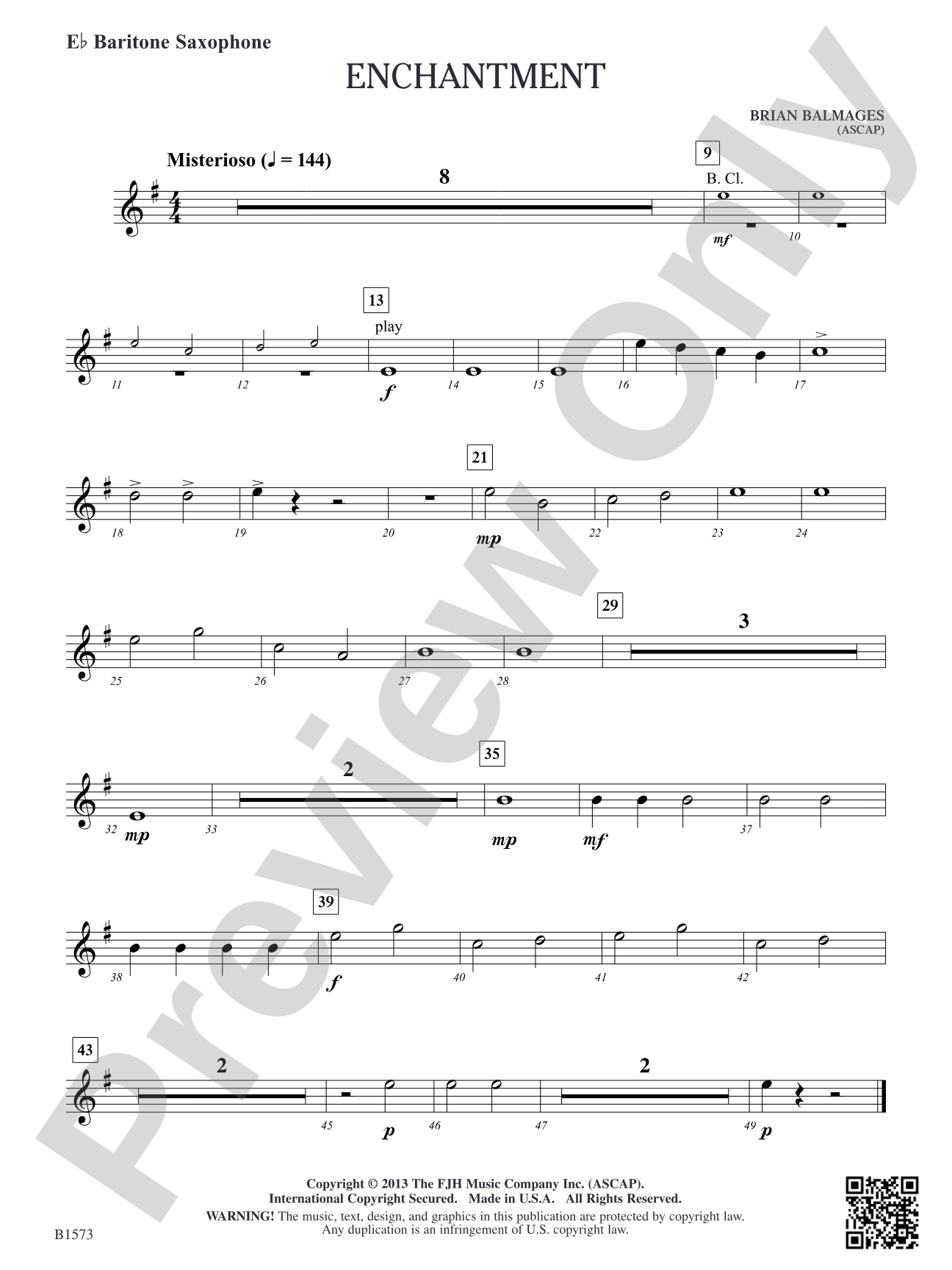 Enchantment: E-flat Baritone Saxophone