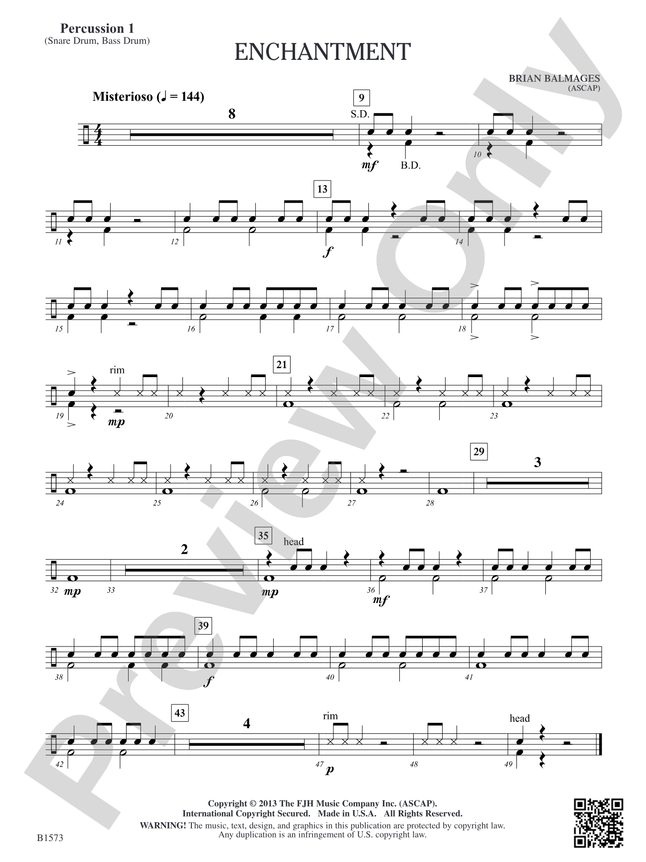 Enchantment: Percussion 1