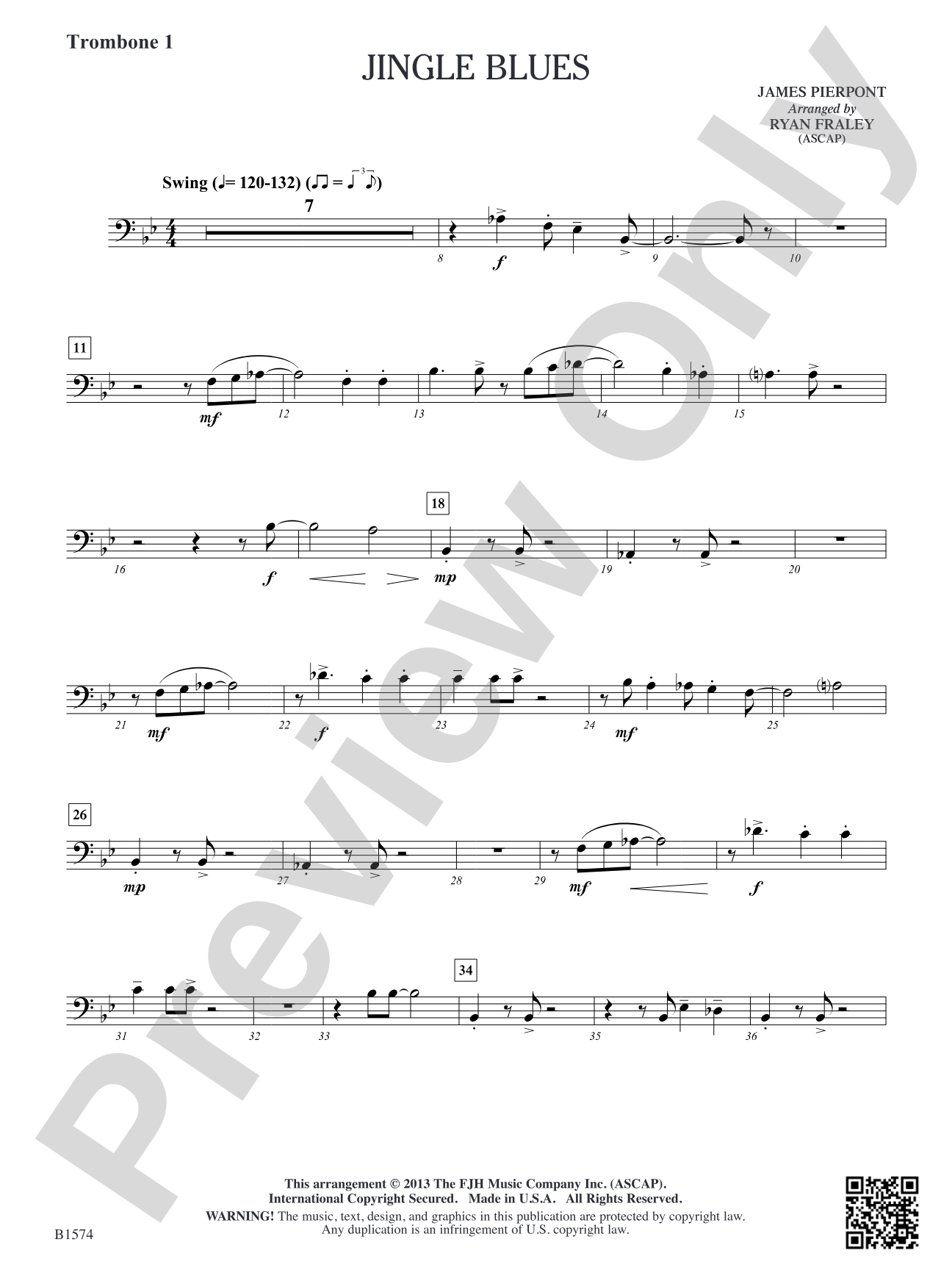 Jingle Blues: Trombone 1