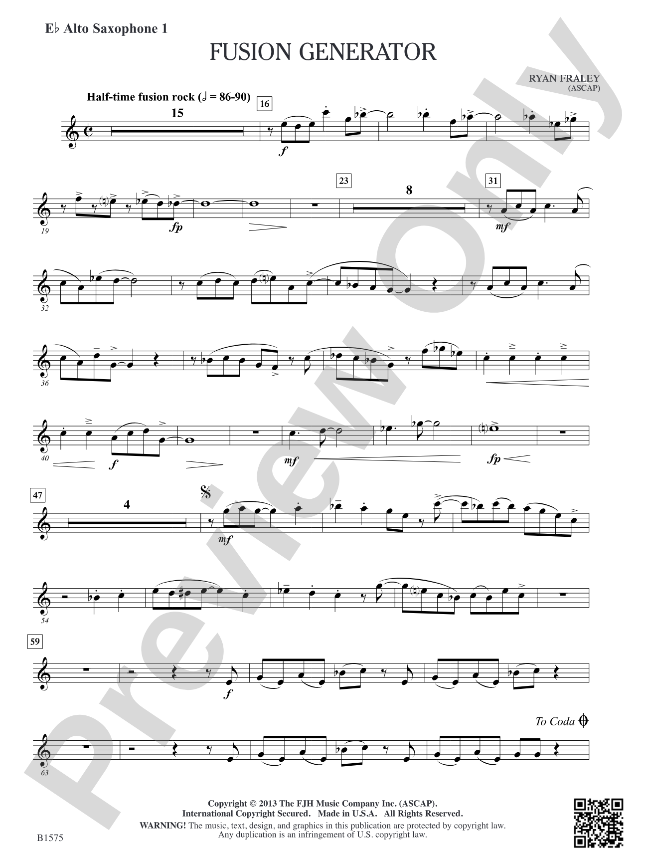 Fusion Generator: E-flat Alto Saxophone 1
