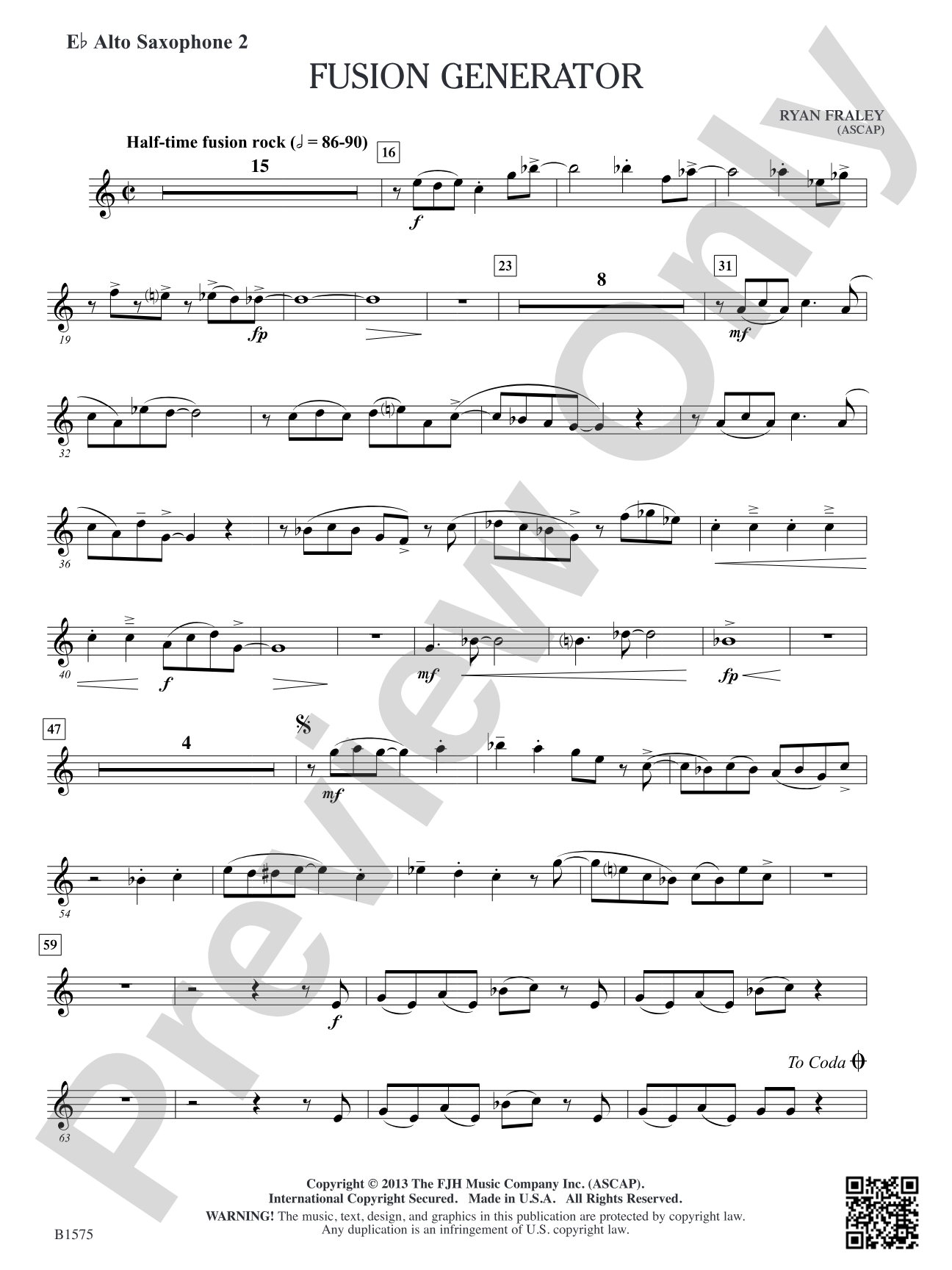 Fusion Generator: E-flat Alto Saxophone 2