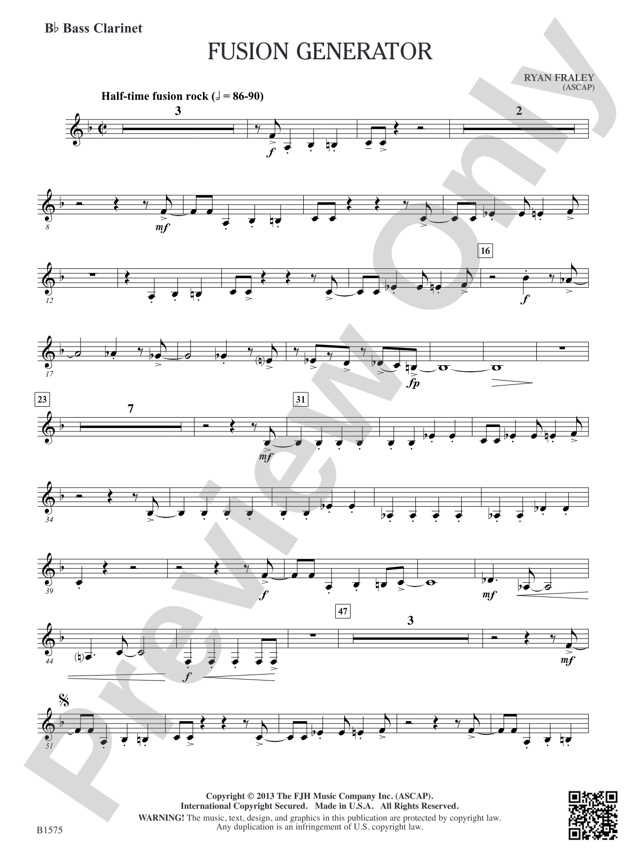 Fusion Generator: B-flat Bass Clarinet