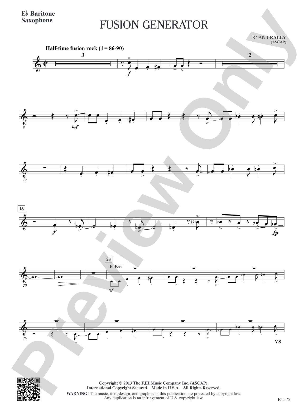 Fusion Generator: E-flat Baritone Saxophone