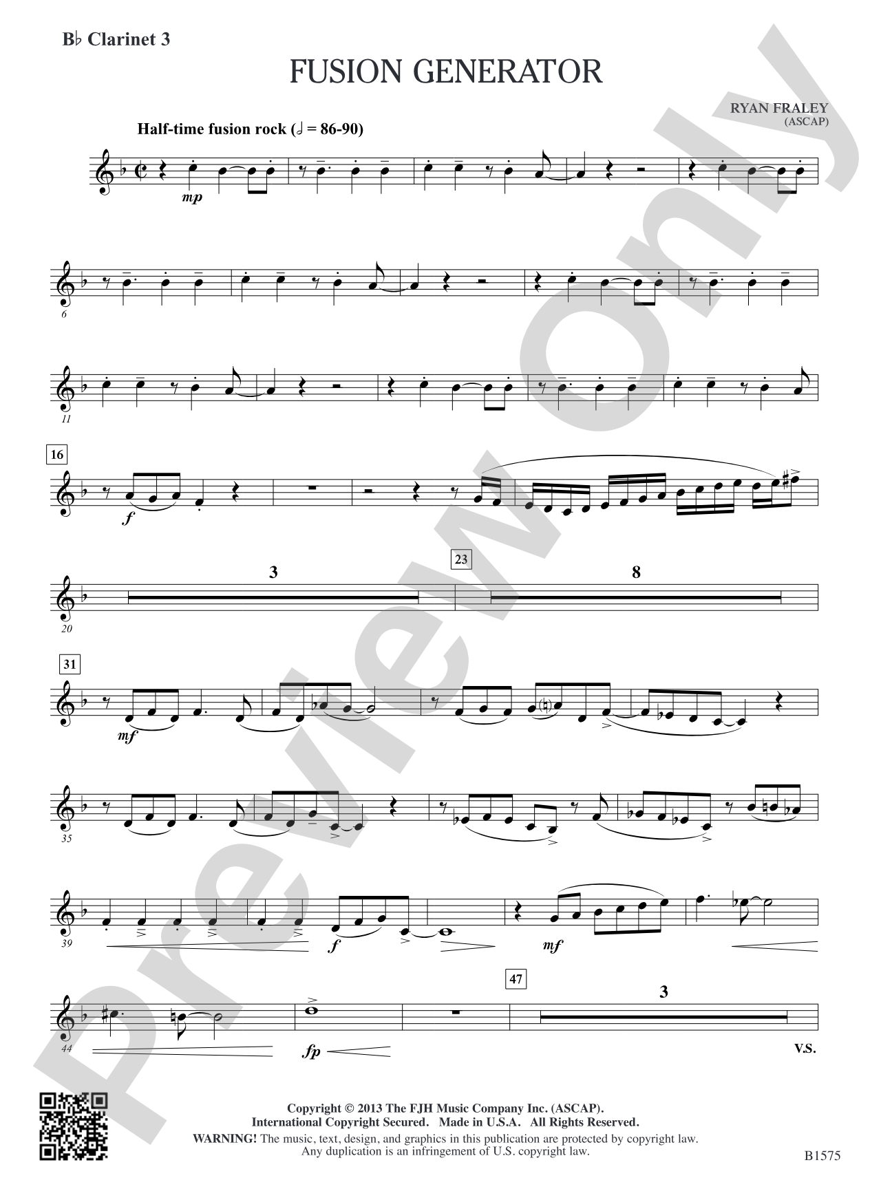 Fusion Generator: B-flat Clarinet 3