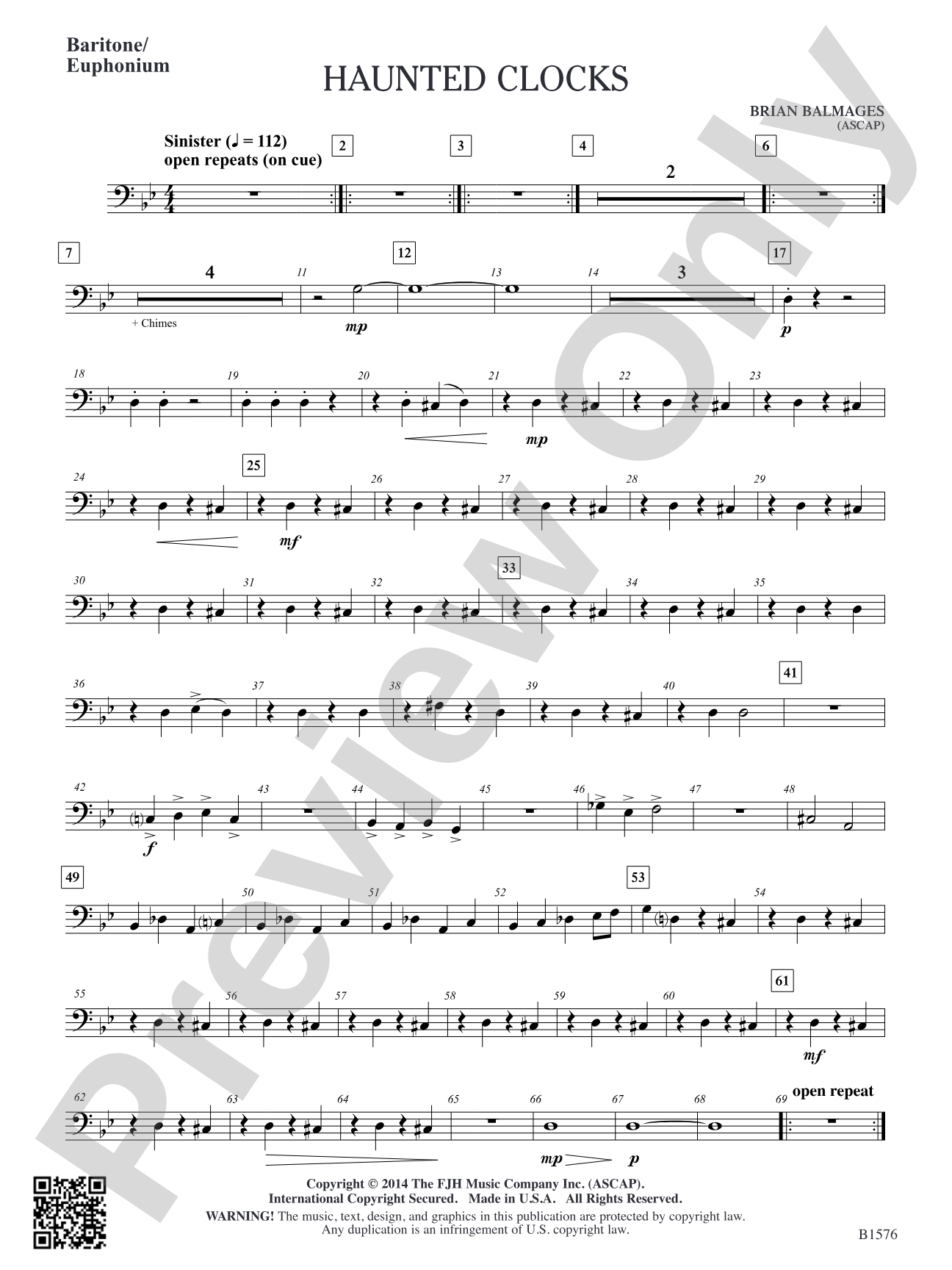 Haunted Clocks: Baritone/Euphonium