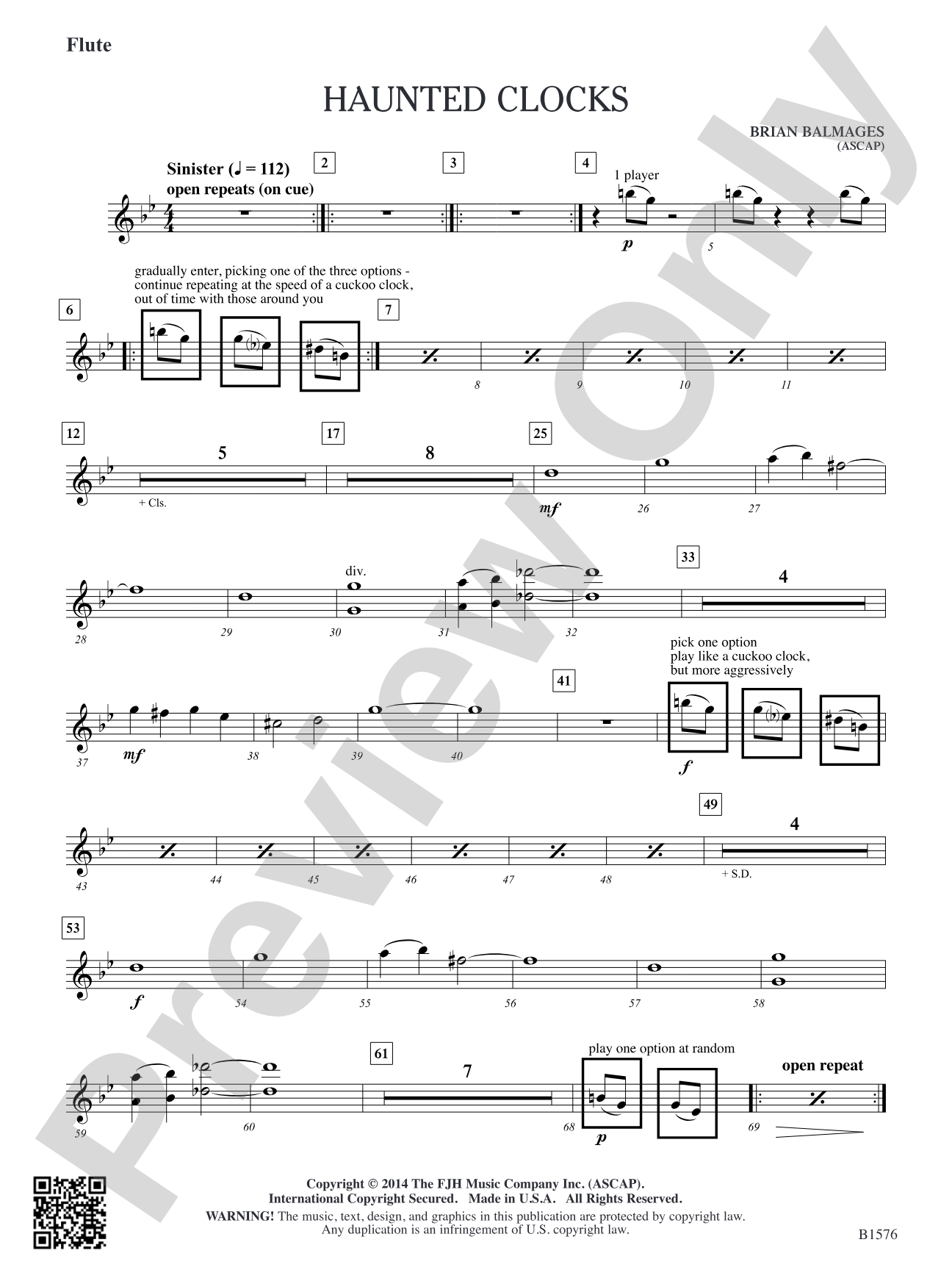 Haunted Clocks: Flute