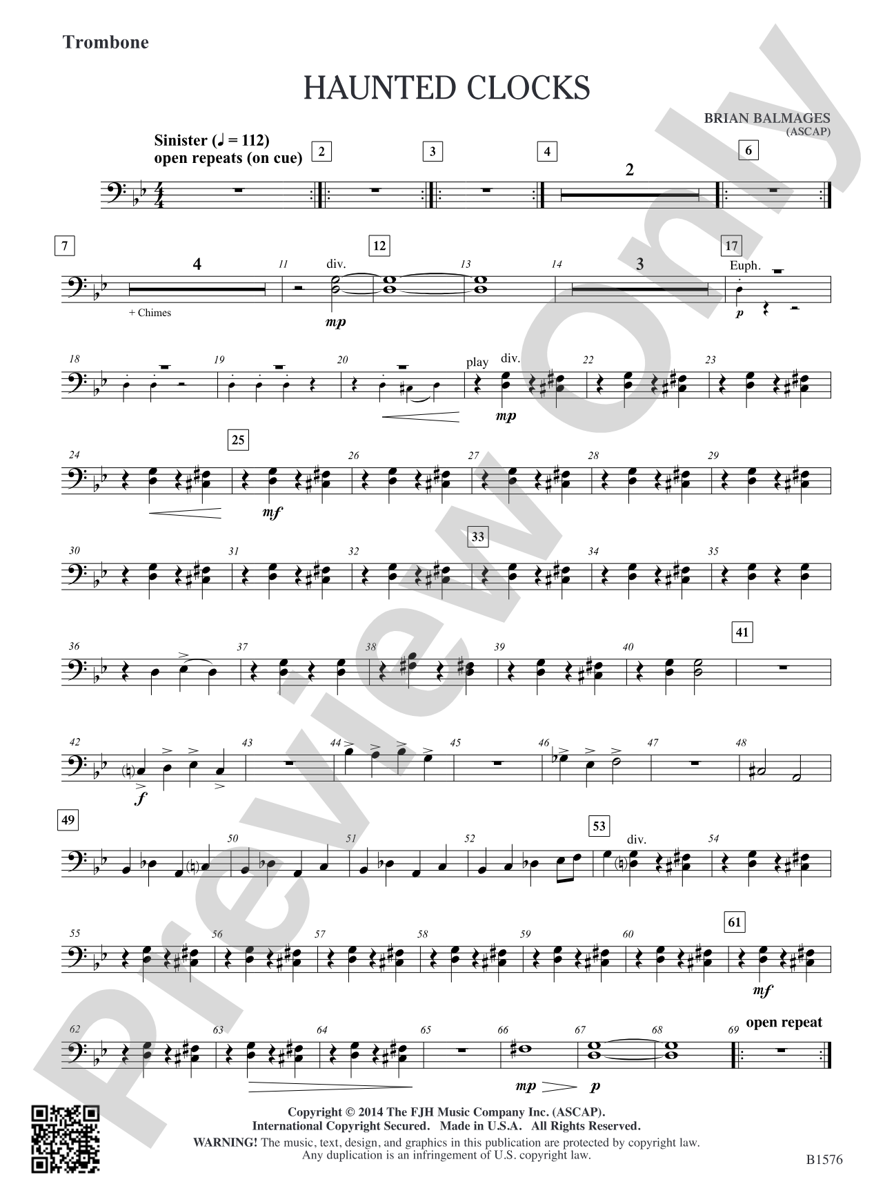 Haunted Clocks: Trombone