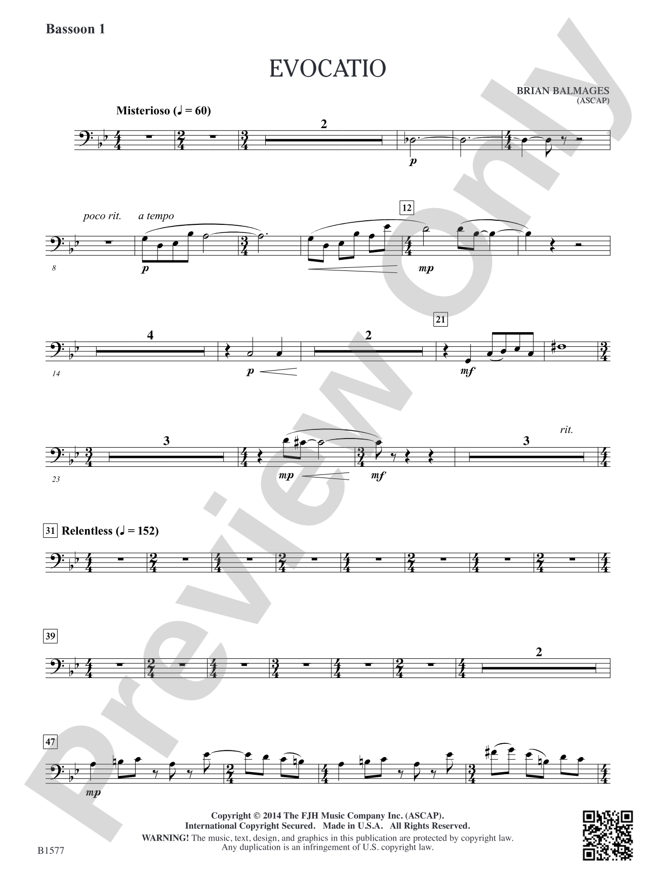 Evocatio: Bassoon 1
