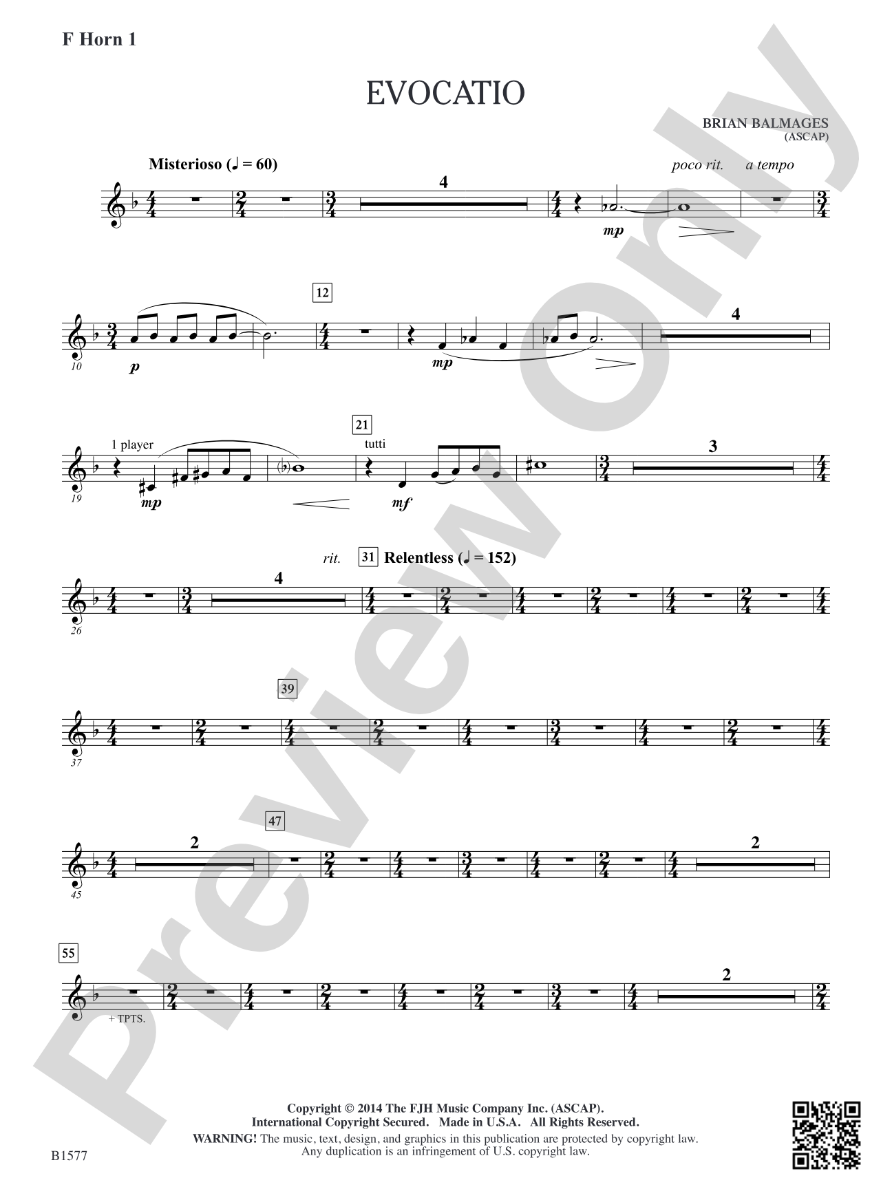 Evocatio: F Horn 1