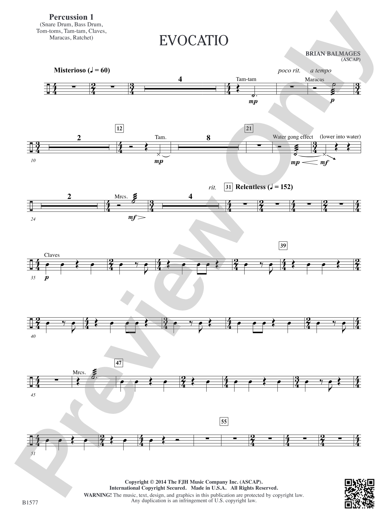 Evocatio: Percussion 1