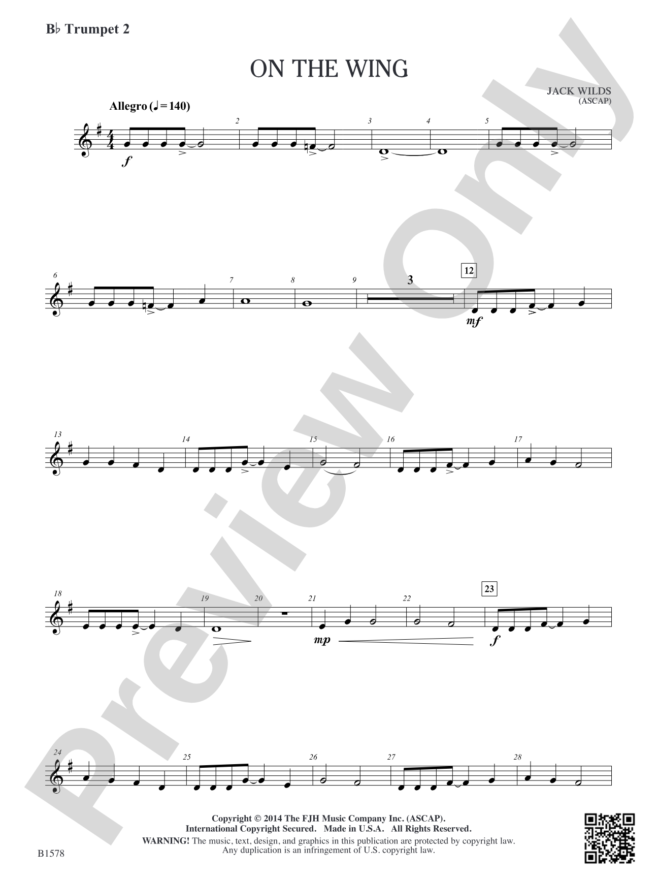 On the Wing: B-flat Trumpet 2