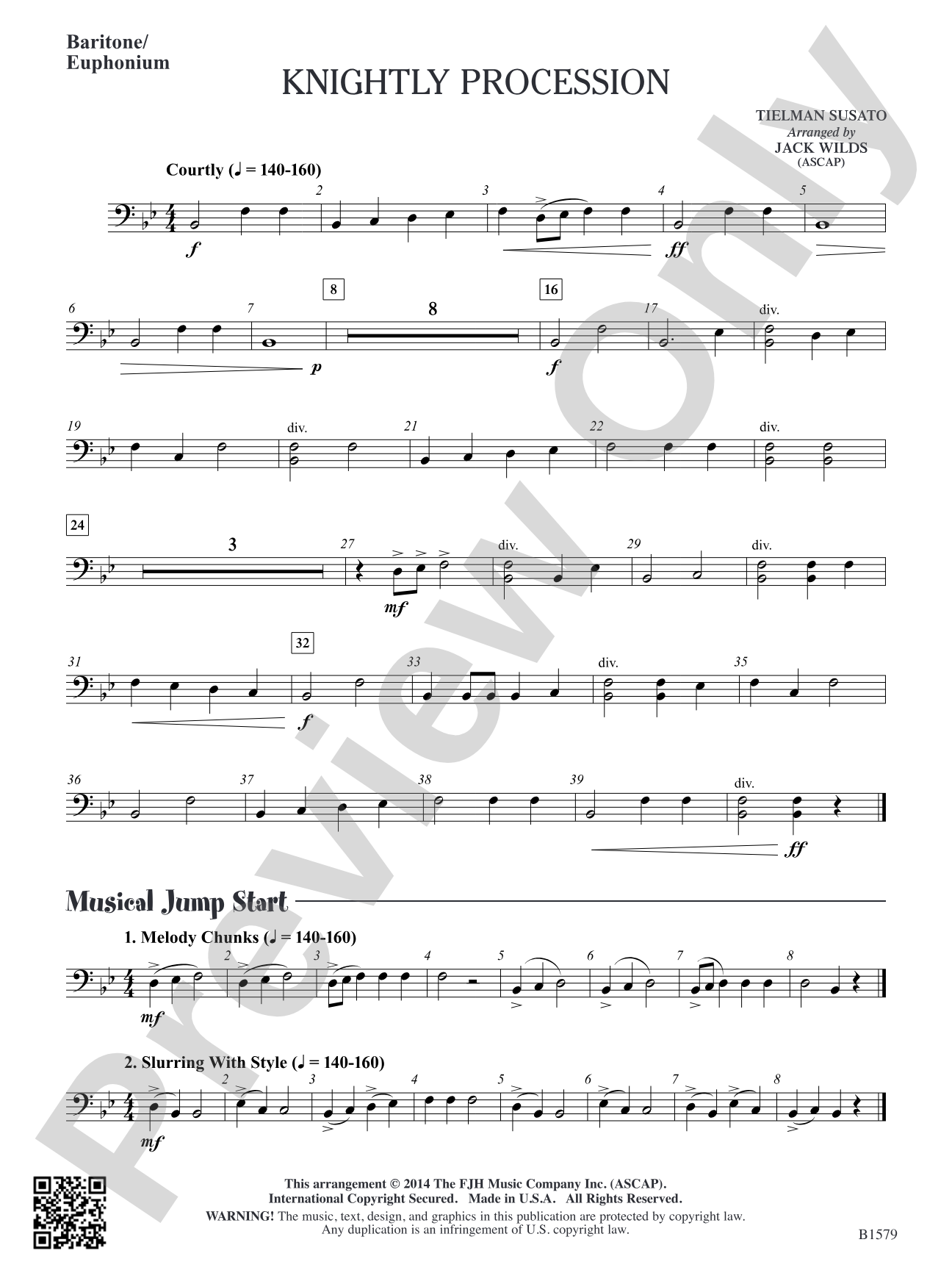 Knightly Procession: Baritone/Euphonium
