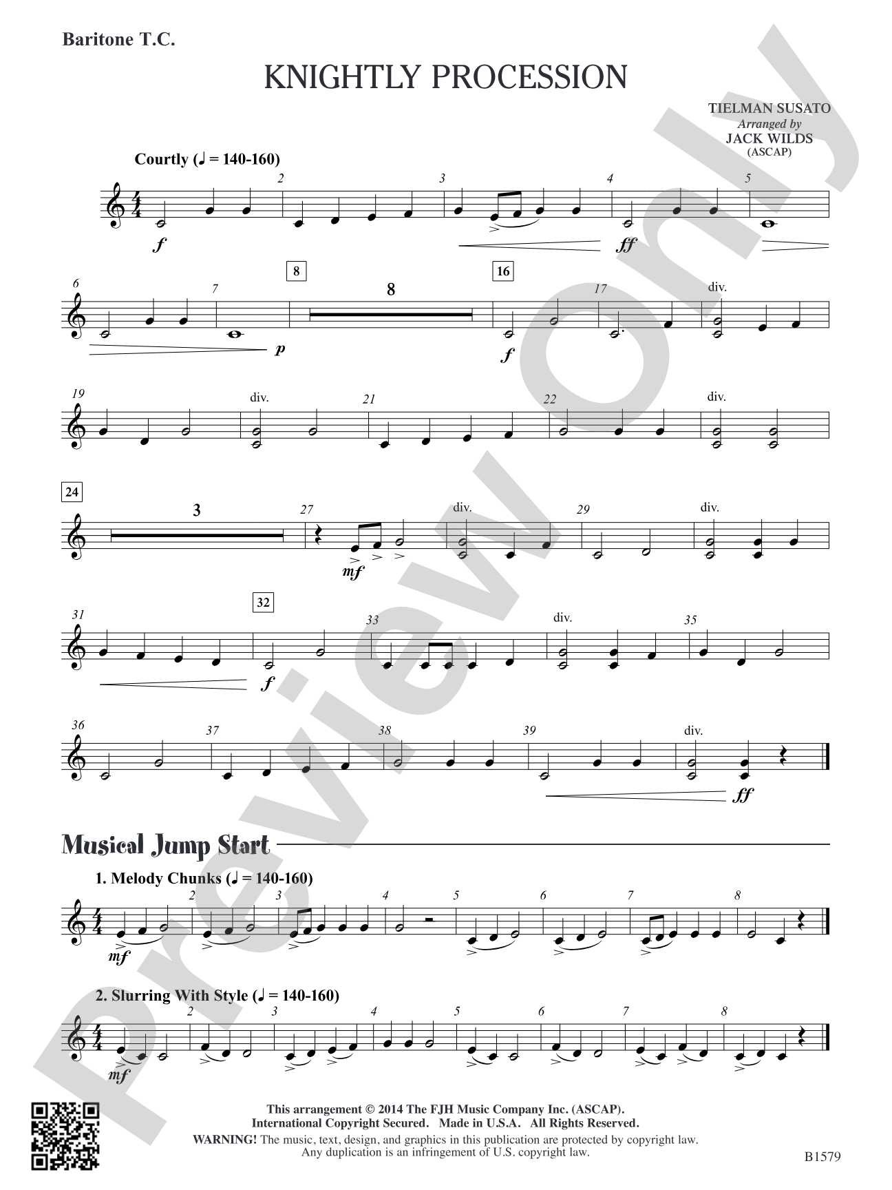 Knightly Procession: Baritone T.C.