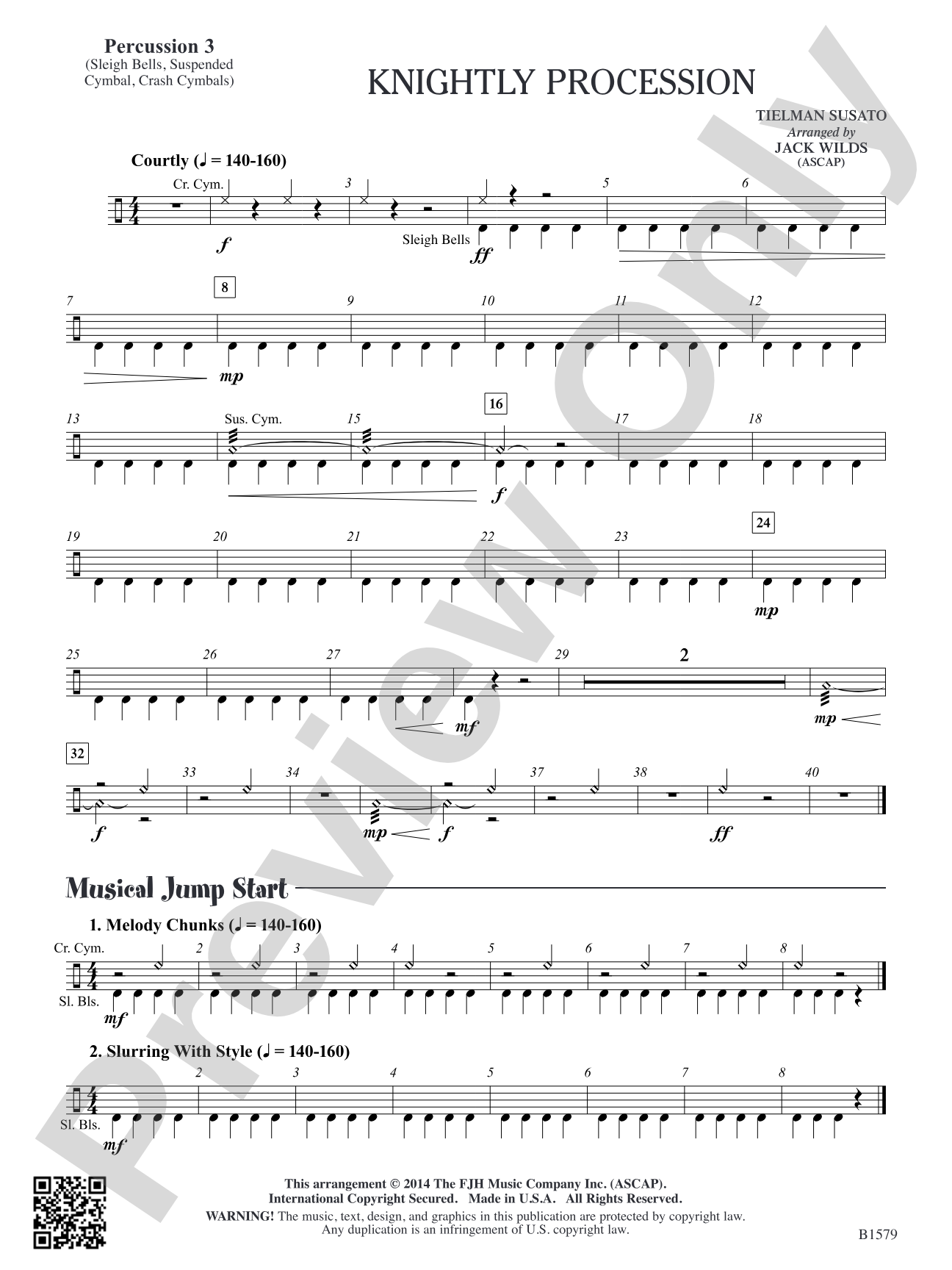 Knightly Procession: Percussion 3