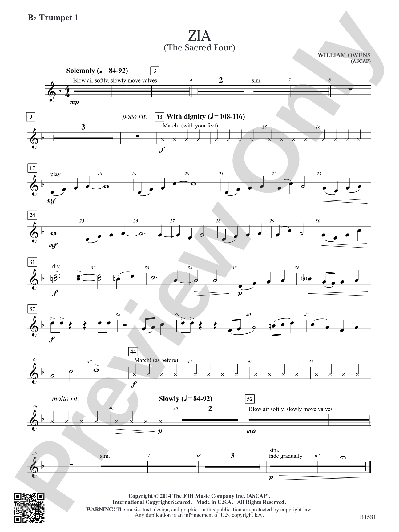 Zia: B-flat Trumpet 1